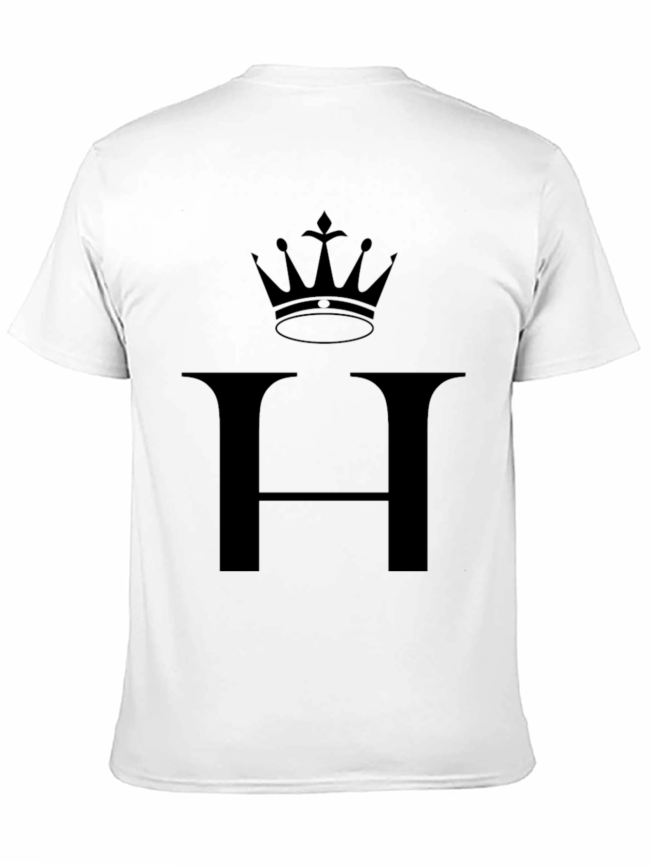 Crown & Letter H Graphic T-Shirt - Stylish Tee