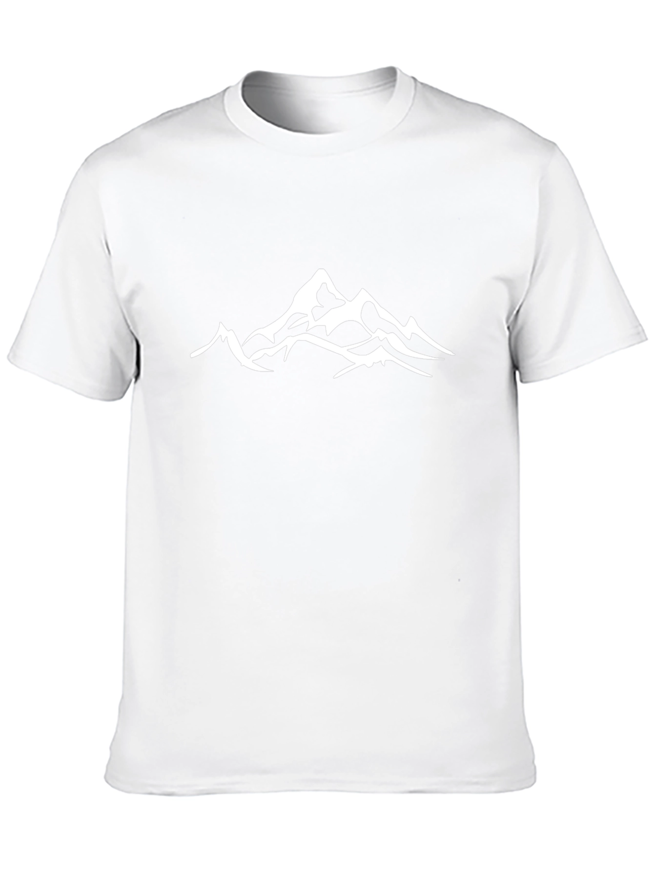 Mountain Peak Graphic Tee - Black Cotton Casual T-Shirt