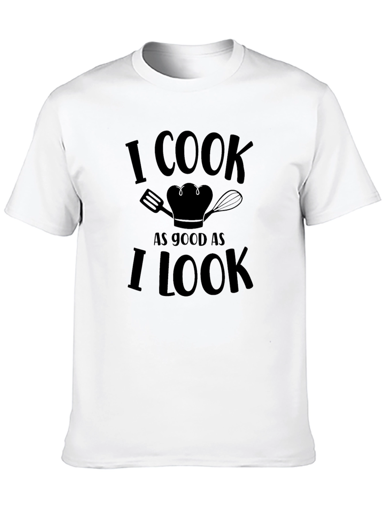 I Cook As Good As I Look Black Graphic Tee