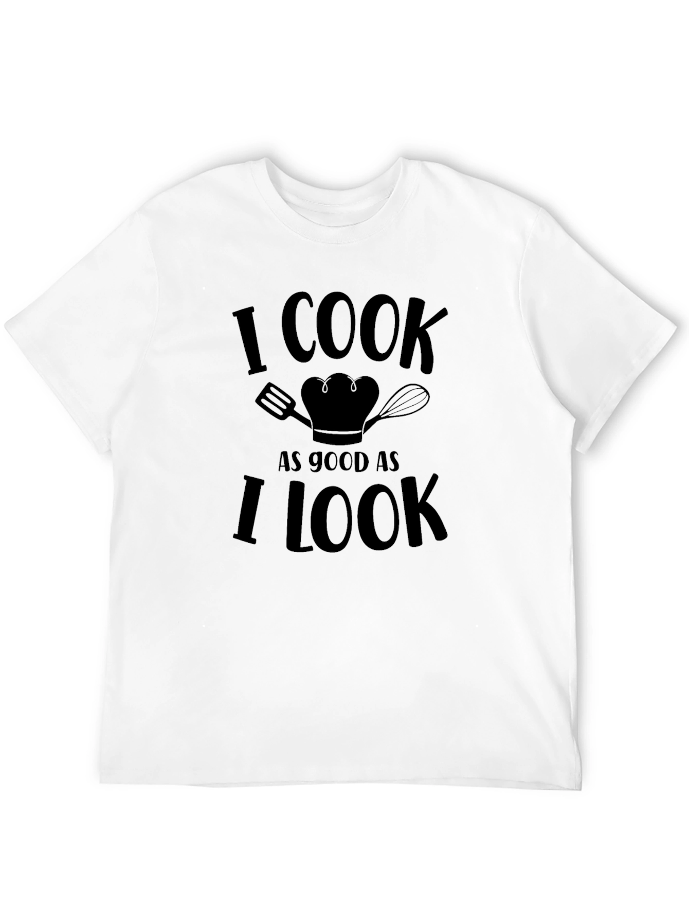 I Cook As Good As I Look Black Graphic Tee