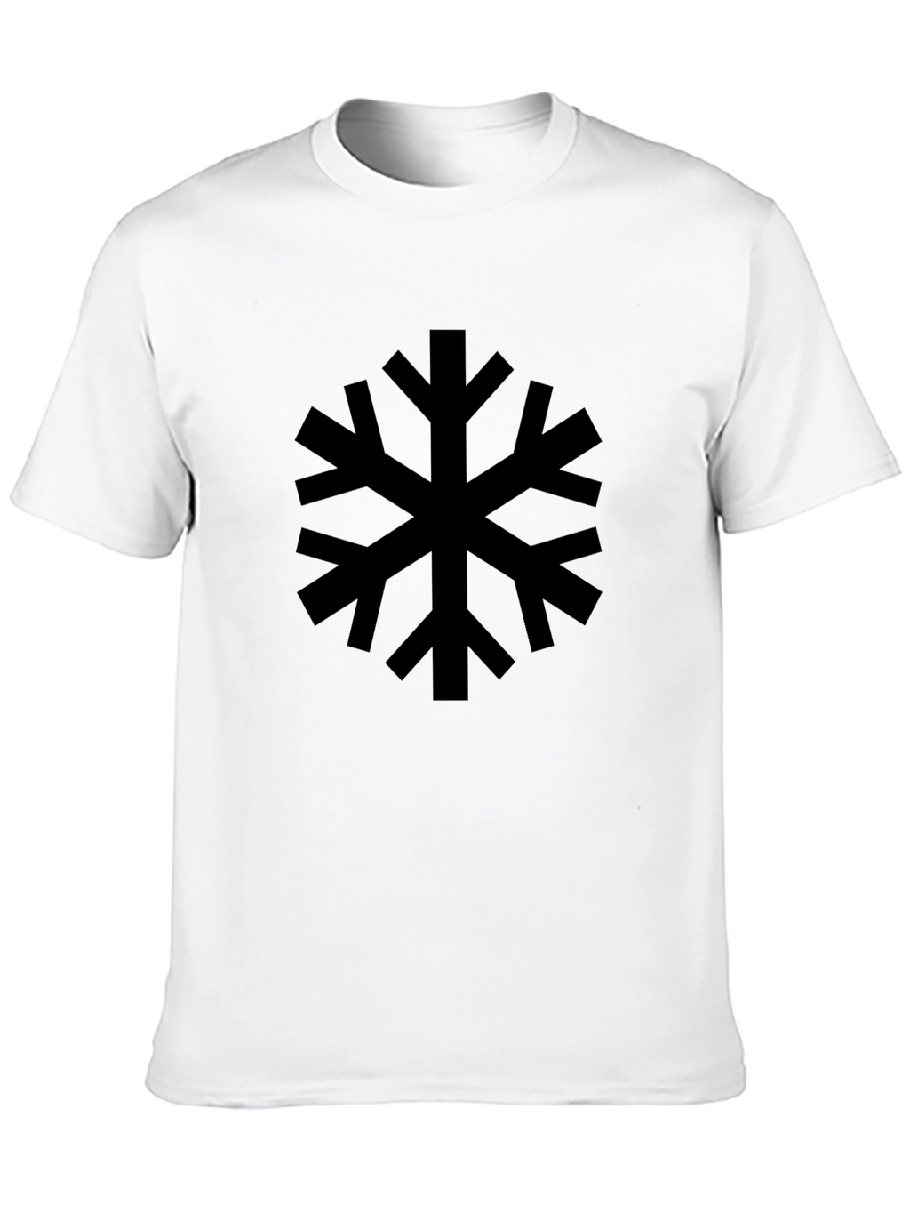 Black Snowflake Graphic T-Shirt - Casual Style