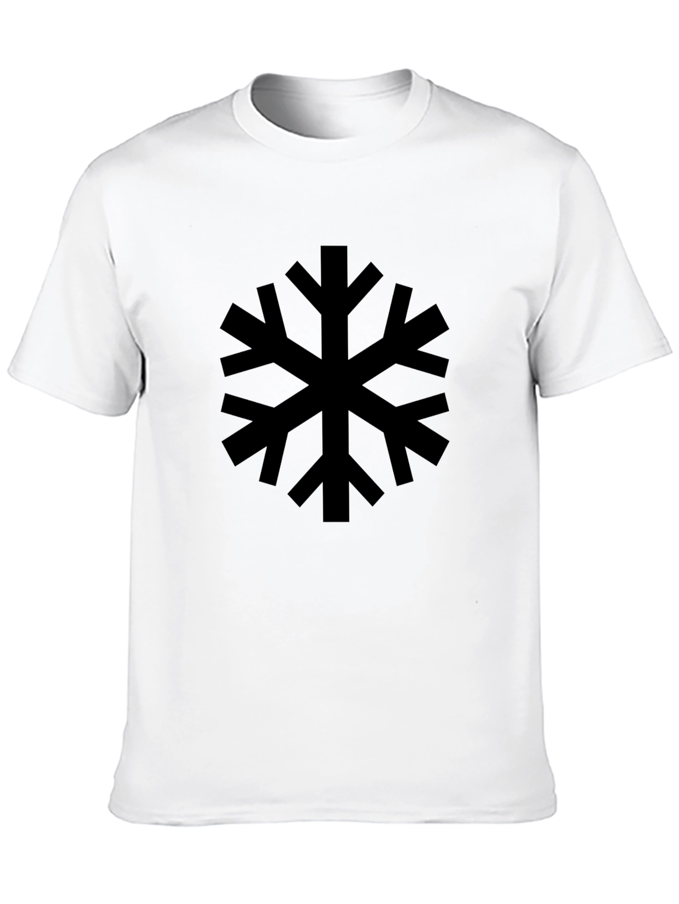 Black Snowflake Graphic T-Shirt - Casual Style