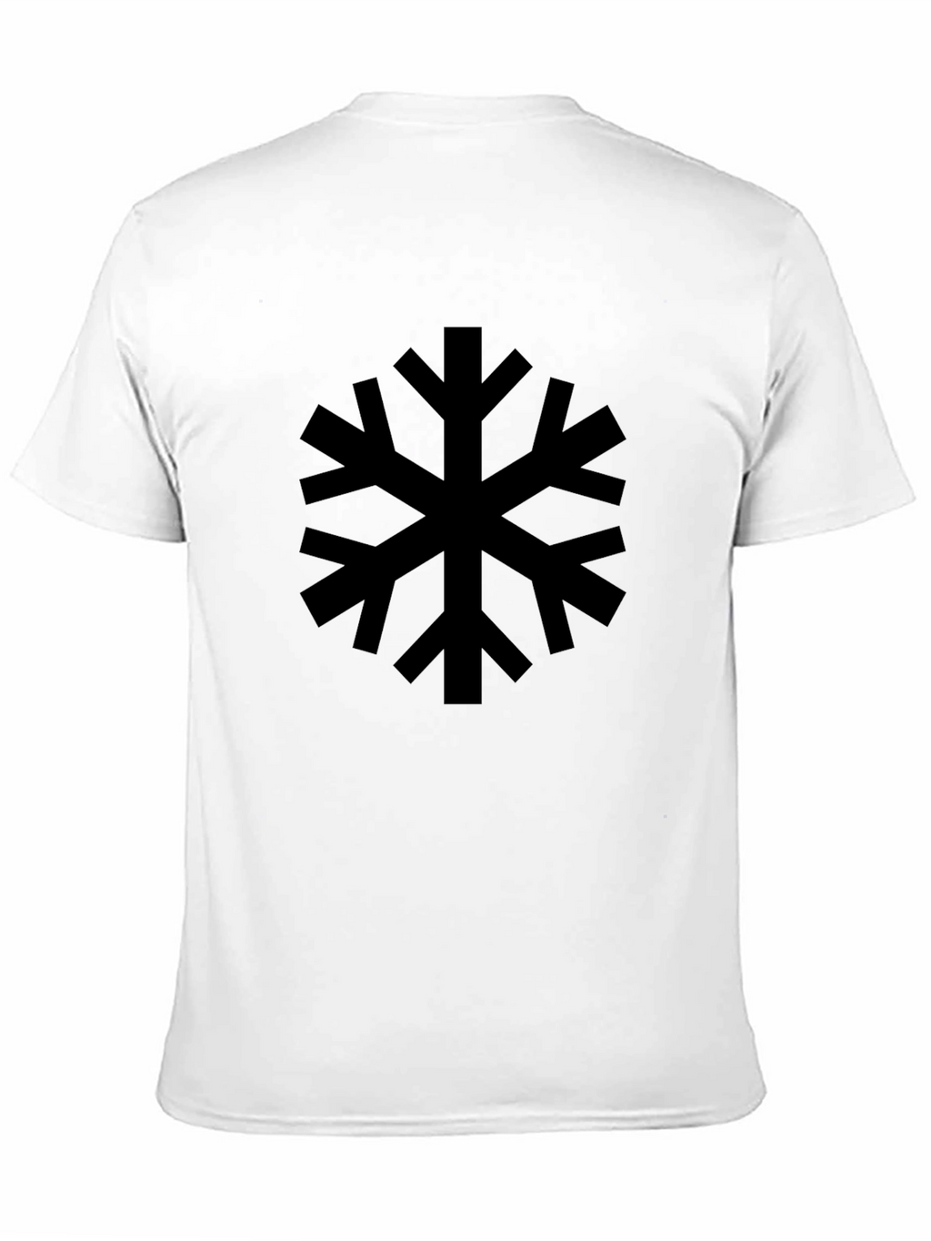 Black Snowflake Graphic T-Shirt - Casual Style