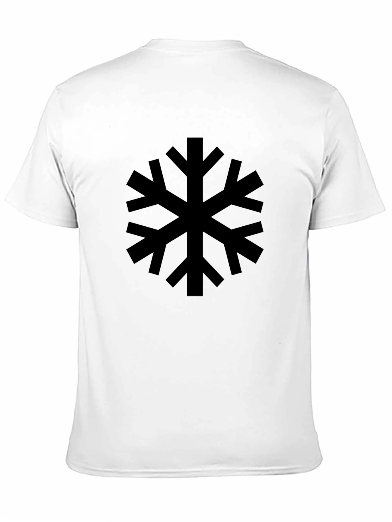 Black Snowflake Graphic T-Shirt - Casual Style