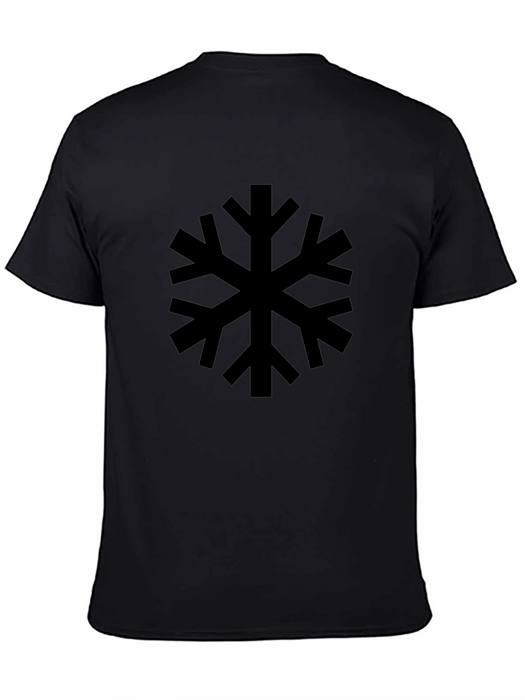 Black Snowflake Graphic T-Shirt - Casual Style