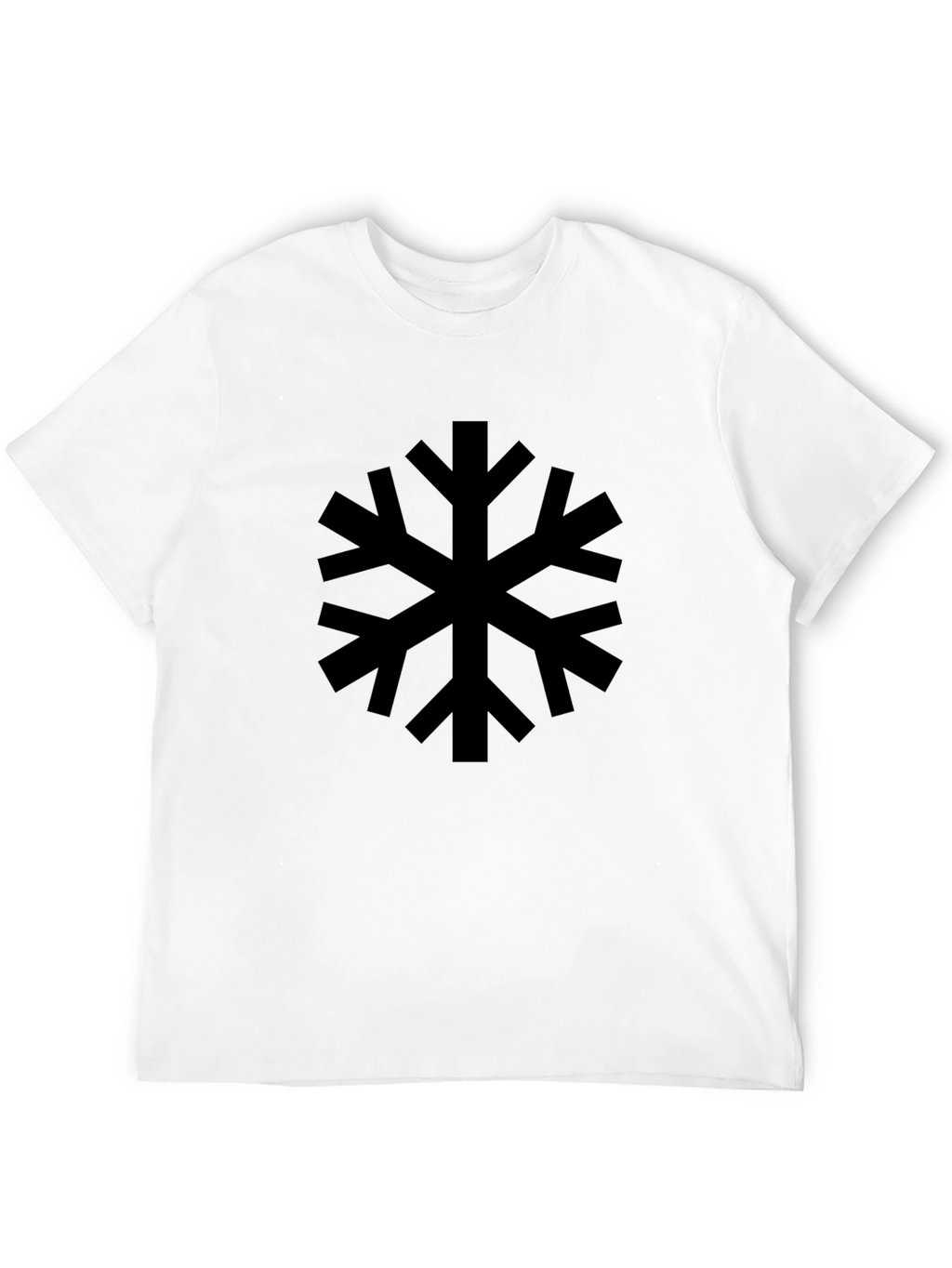Black Snowflake Graphic T-Shirt - Casual Style