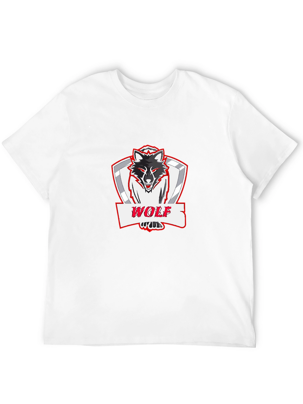 Bold Wolf Graphic Print Black T-Shirt