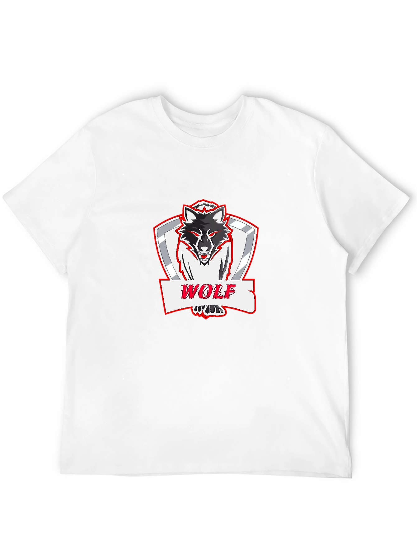 Bold Wolf Graphic Print Black T-Shirt