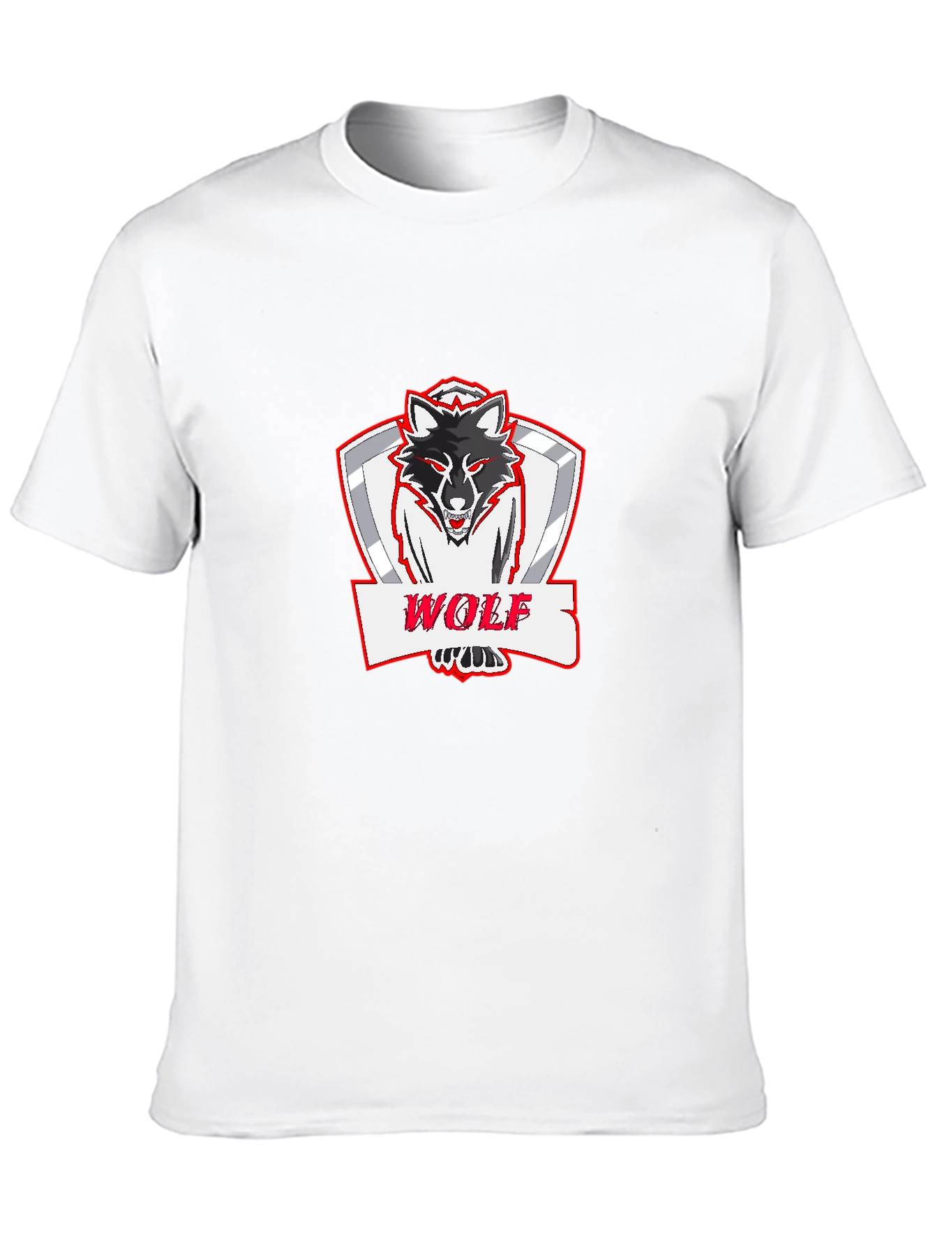 Bold Wolf Graphic Print Black T-Shirt