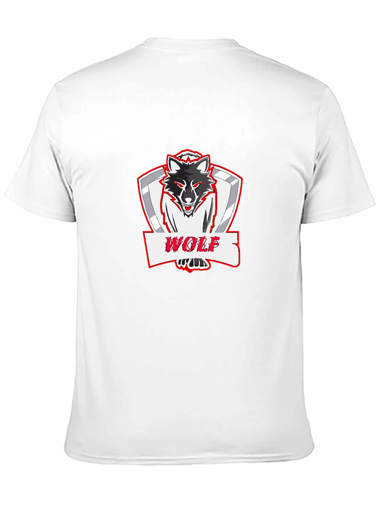 Bold Wolf Graphic Print Black T-Shirt
