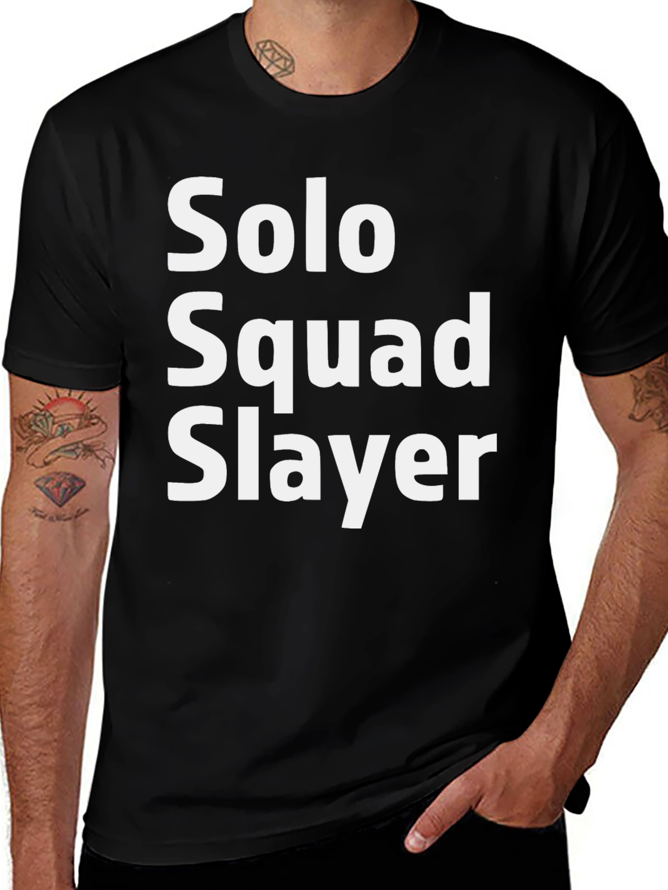 Solo Squad Slayer Graphic Tee - Black Cotton T-Shirt