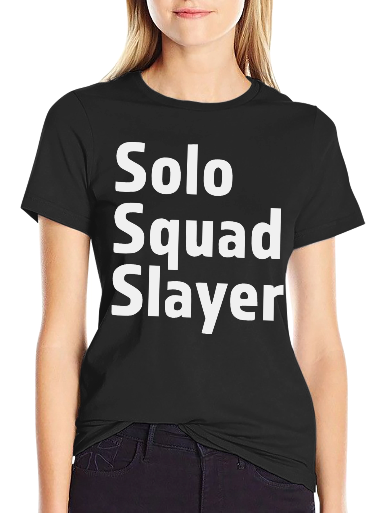 Solo Squad Slayer Graphic Tee - Black Cotton T-Shirt