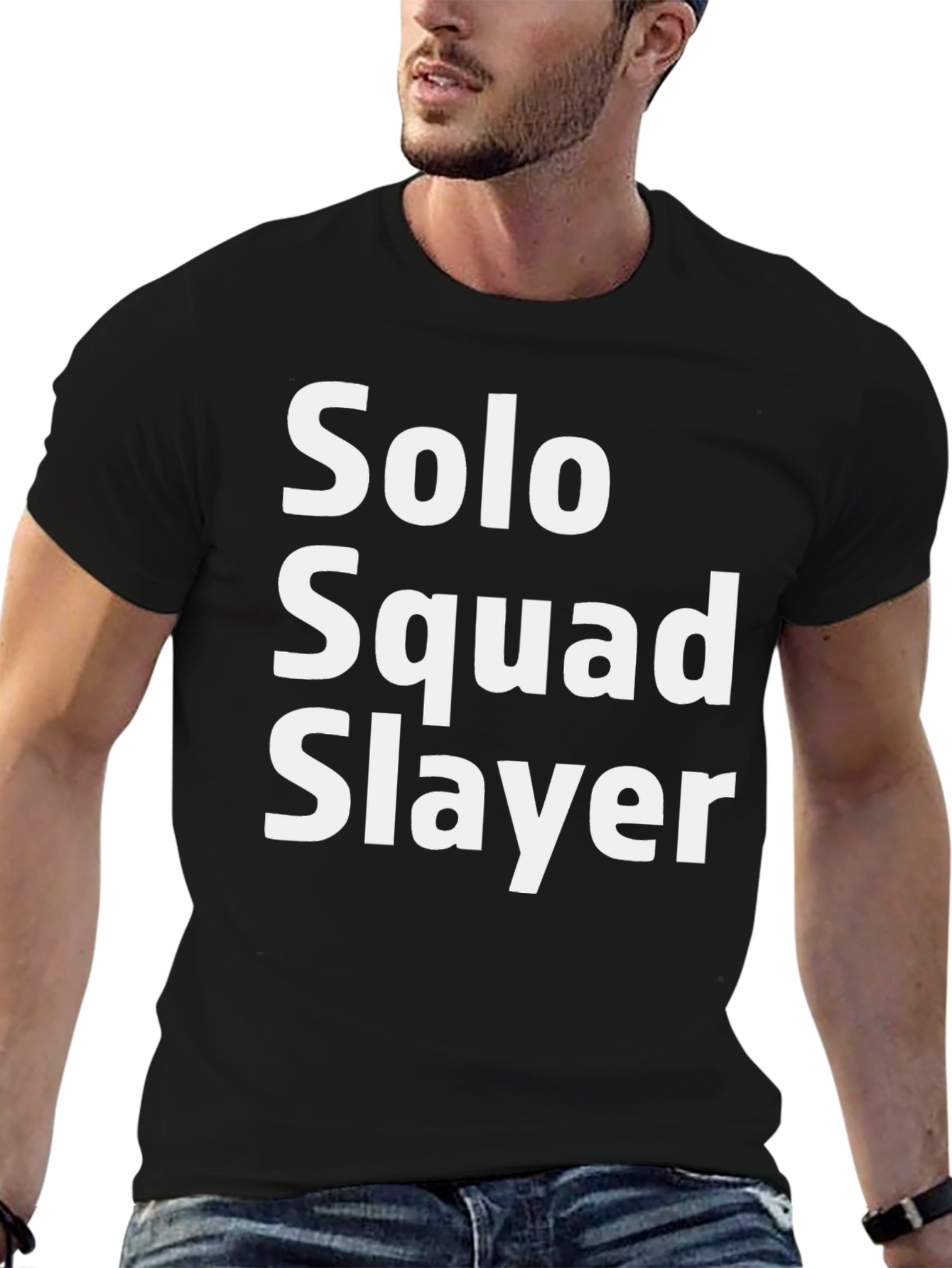 Solo Squad Slayer Graphic Tee - Black Cotton T-Shirt