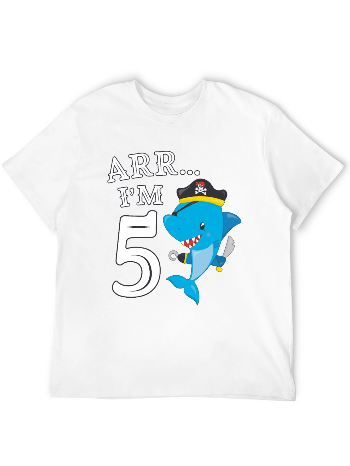 ARR IM 5 Pirate Shark Birthday T-Shirt
