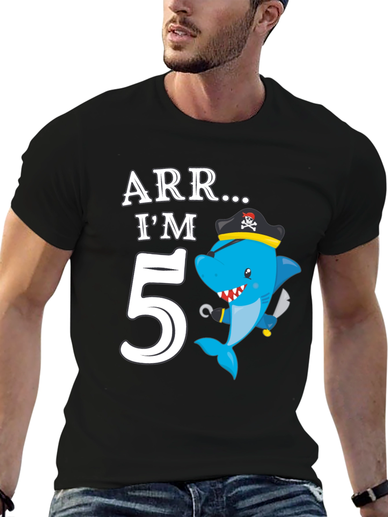 ARR IM 5 Pirate Shark Birthday T-Shirt