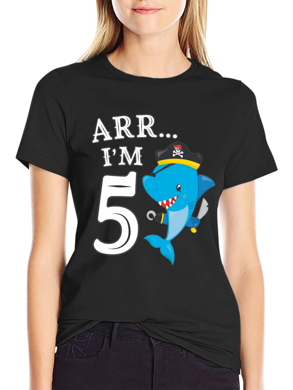 ARR IM 5 Pirate Shark Birthday T-Shirt