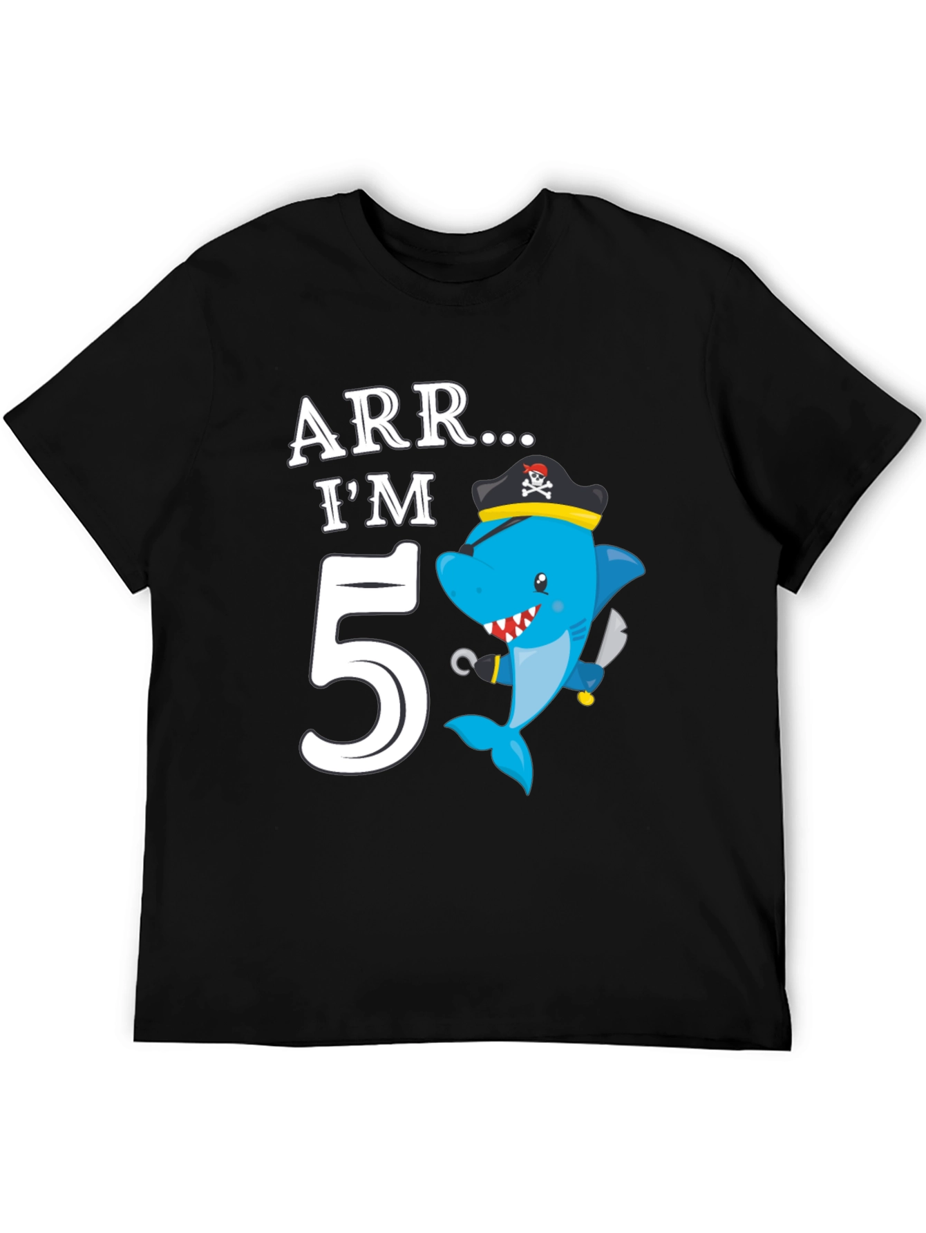 ARR IM 5 Pirate Shark Birthday T-Shirt