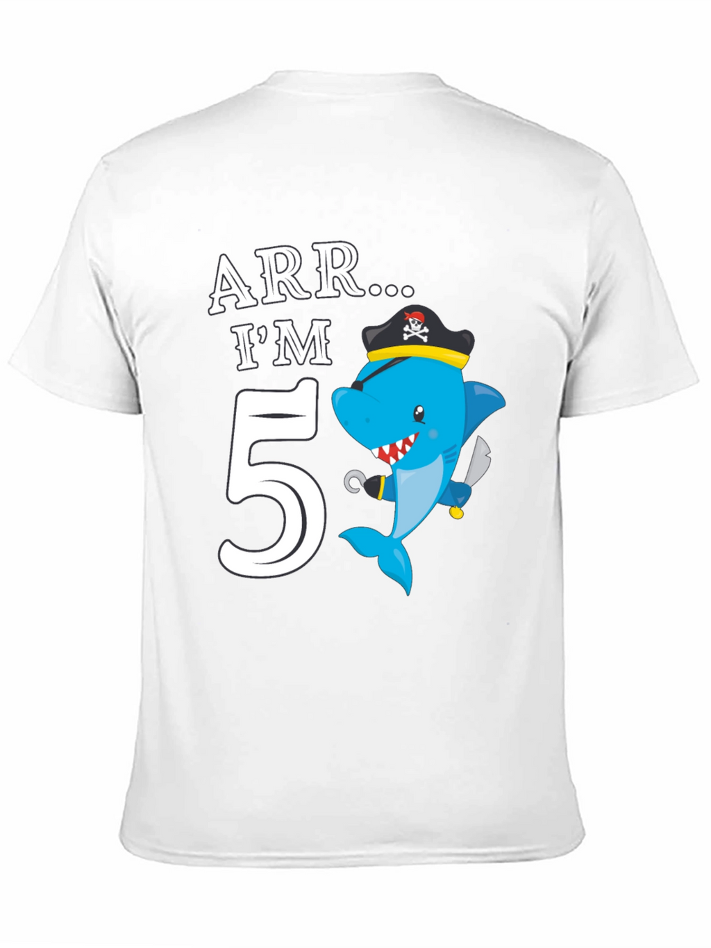 ARR IM 5 Pirate Shark Birthday T-Shirt