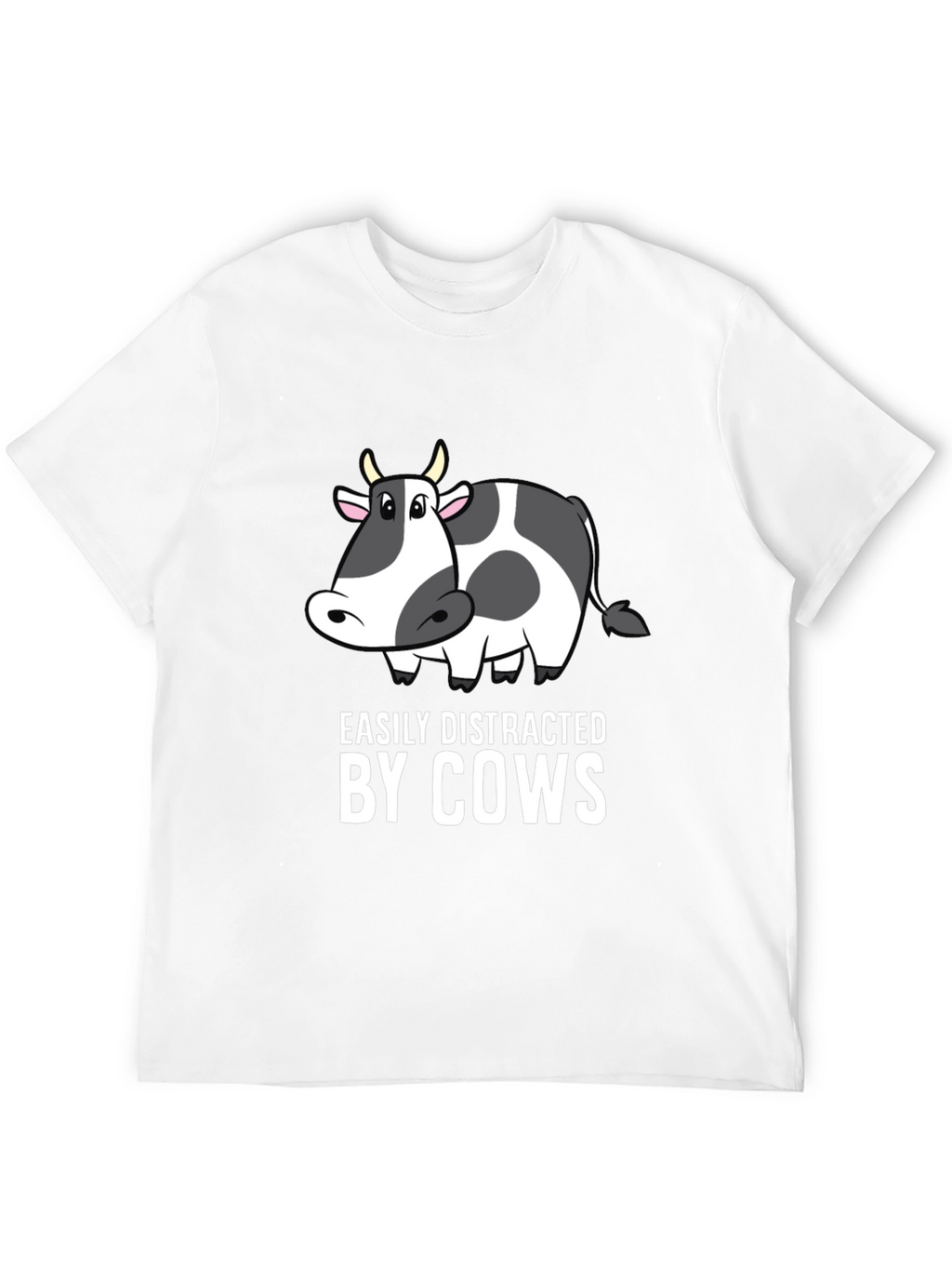 Easily Distracted by Cows Black T-Shirt