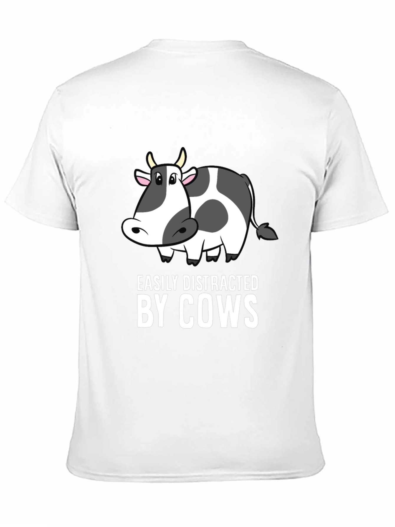 Easily Distracted by Cows Black T-Shirt