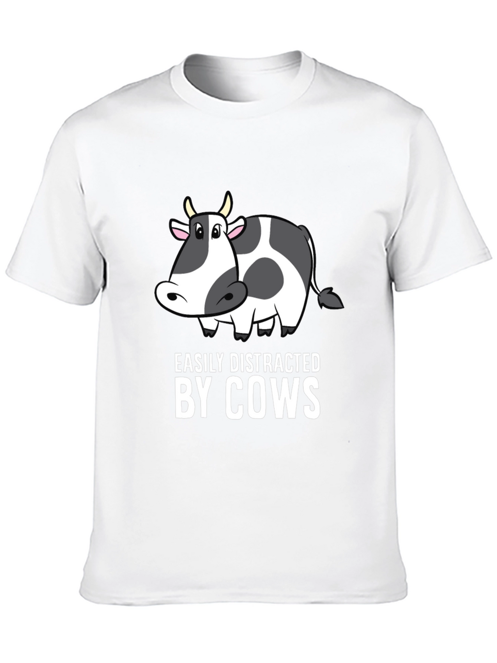 Easily Distracted by Cows Black T-Shirt