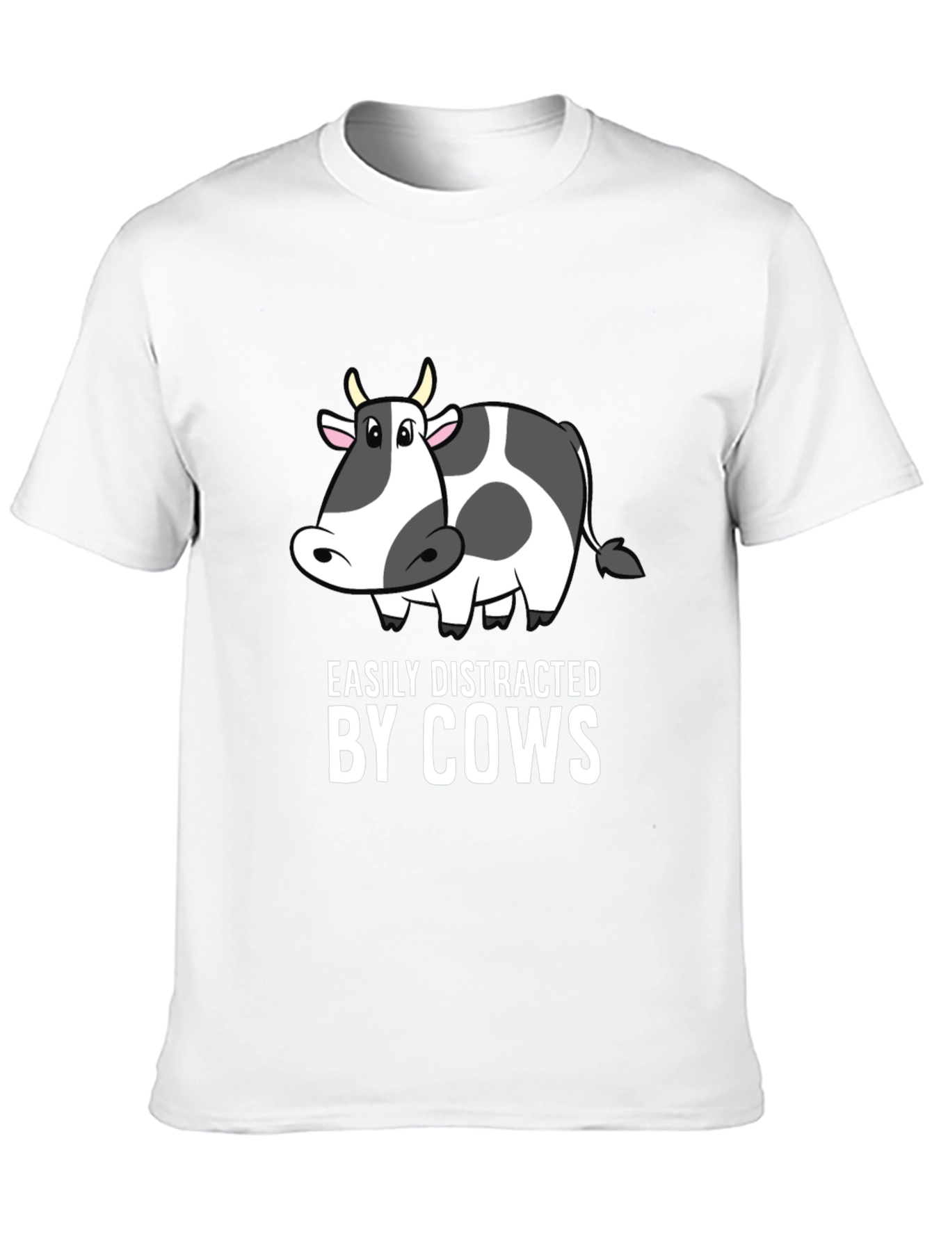 Easily Distracted by Cows Black T-Shirt