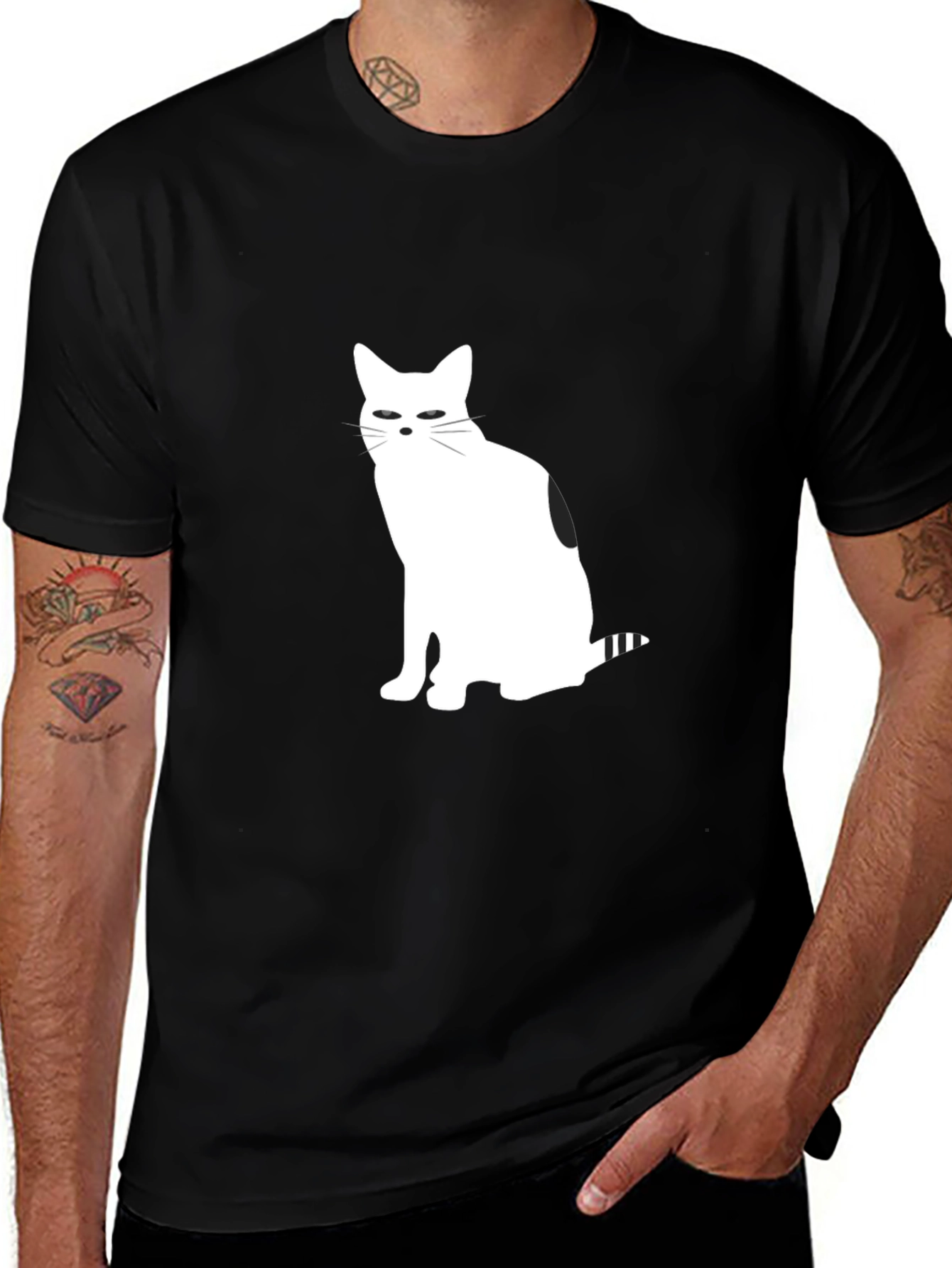 Black Cat Graphic T-Shirt - Unisex Casual Tee