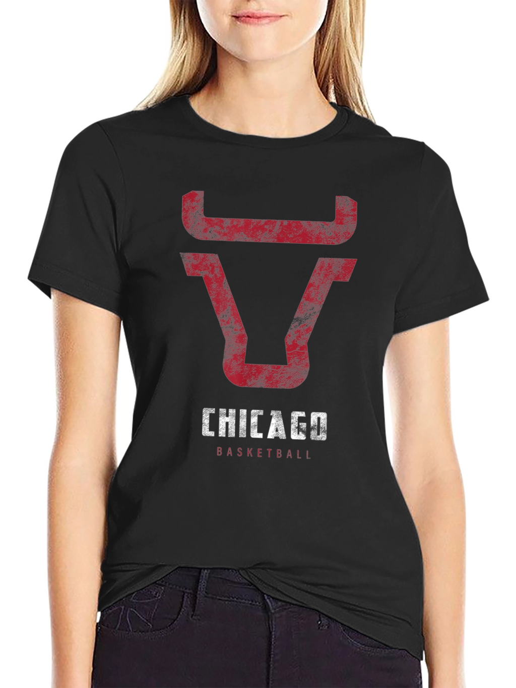 Chicago Basketball Bull T-Shirt - Black