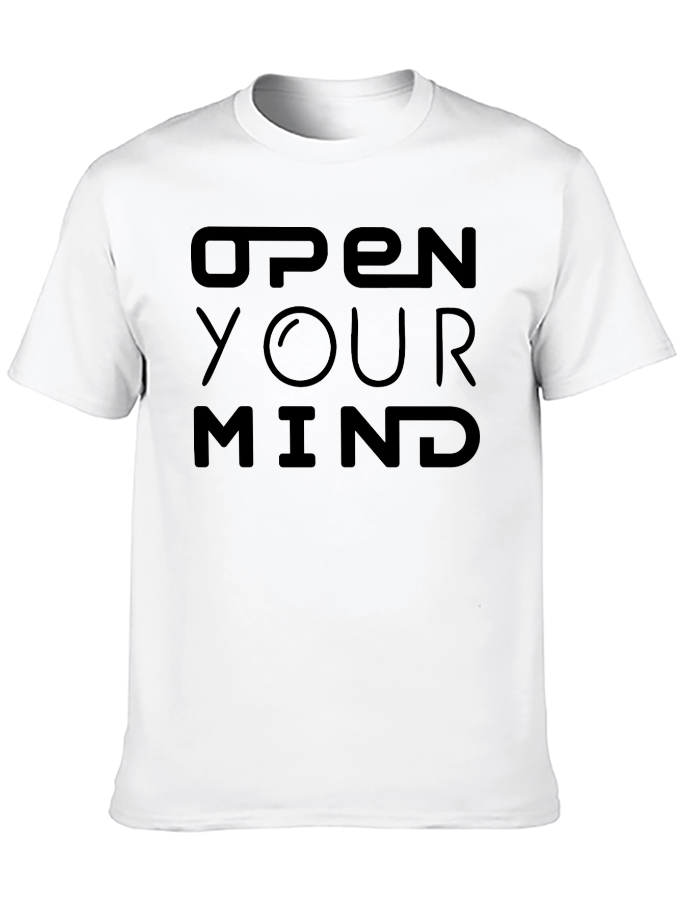 Open Your Mind Black Graphic Tee - Unisex Design