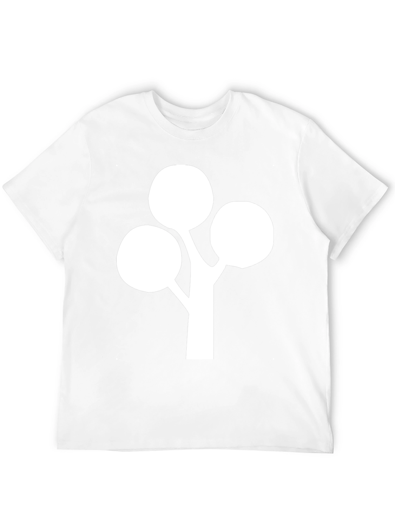 Minimalist Tree Graphic Tee - Black Cotton Blend