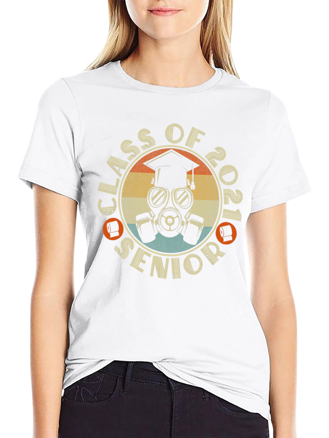 Class of 2021 Senior T-Shirt - Retro Gas Mask Design