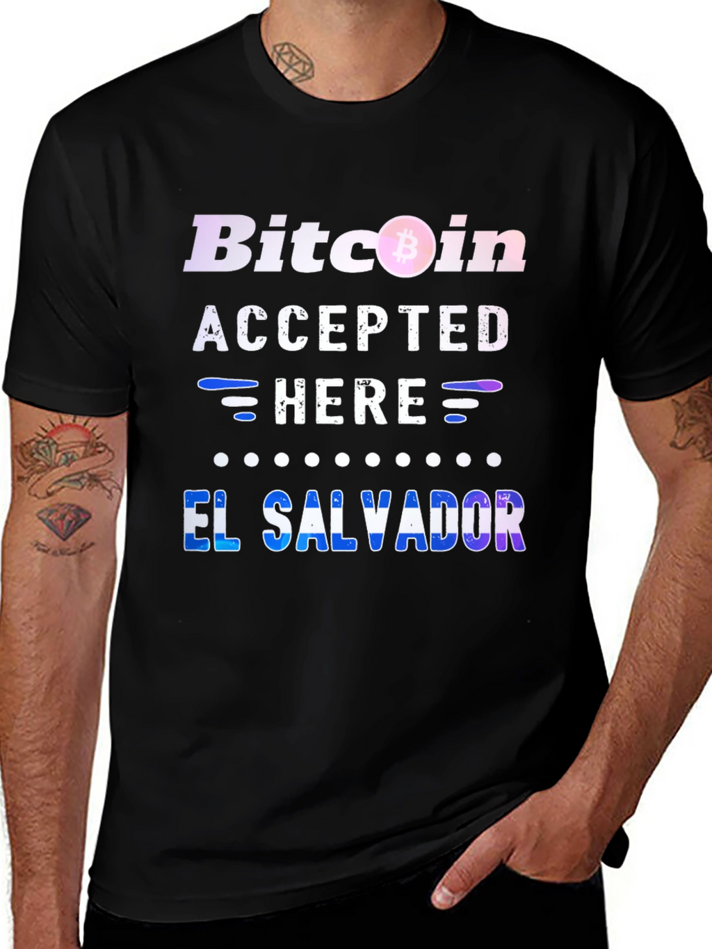 Bitcoin Accepted Here El Salvador T-Shirt