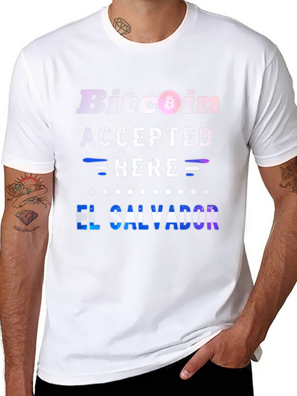 Bitcoin Accepted Here El Salvador T-Shirt