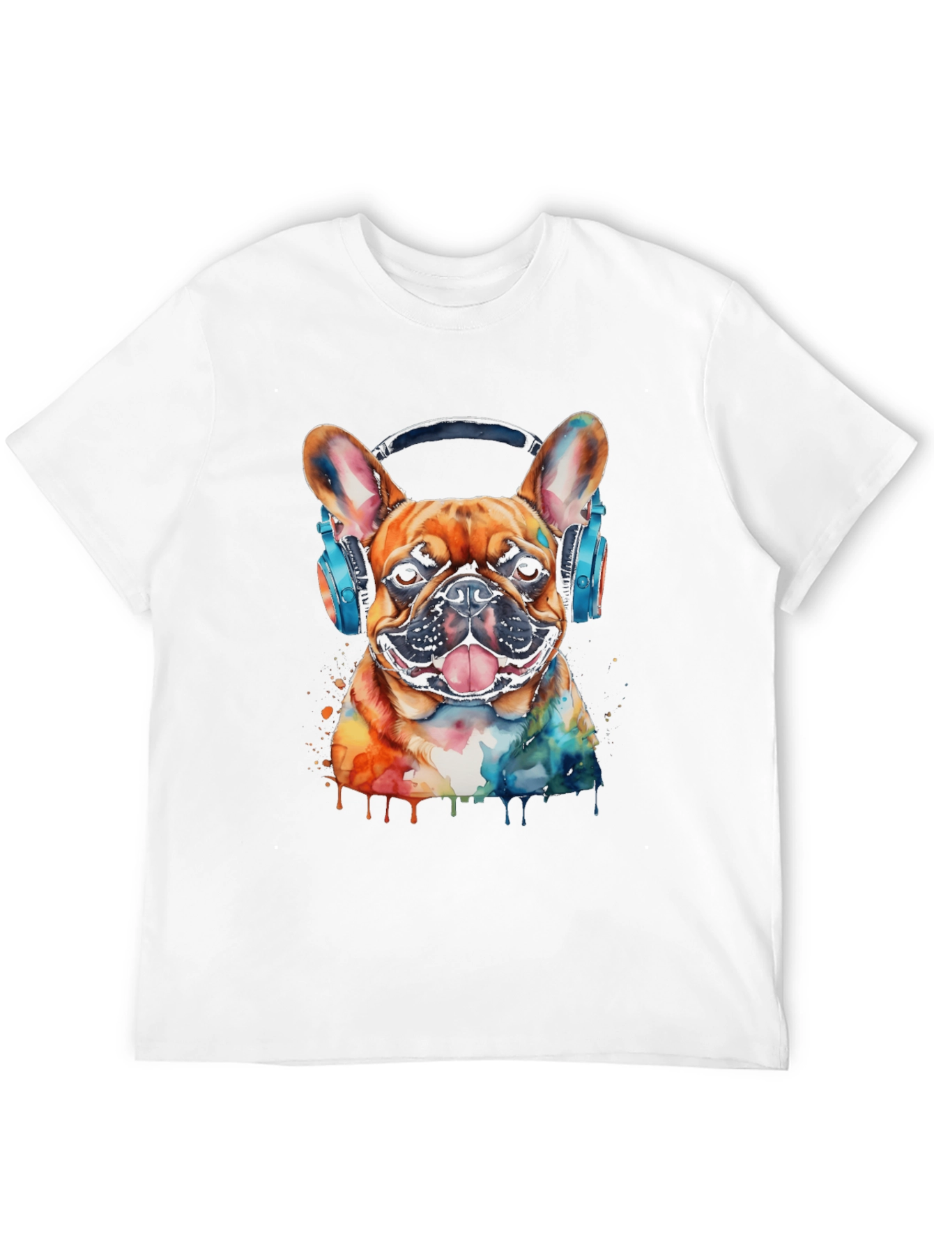 Dog with Headphones Graphic Tee - Cool & Trendy