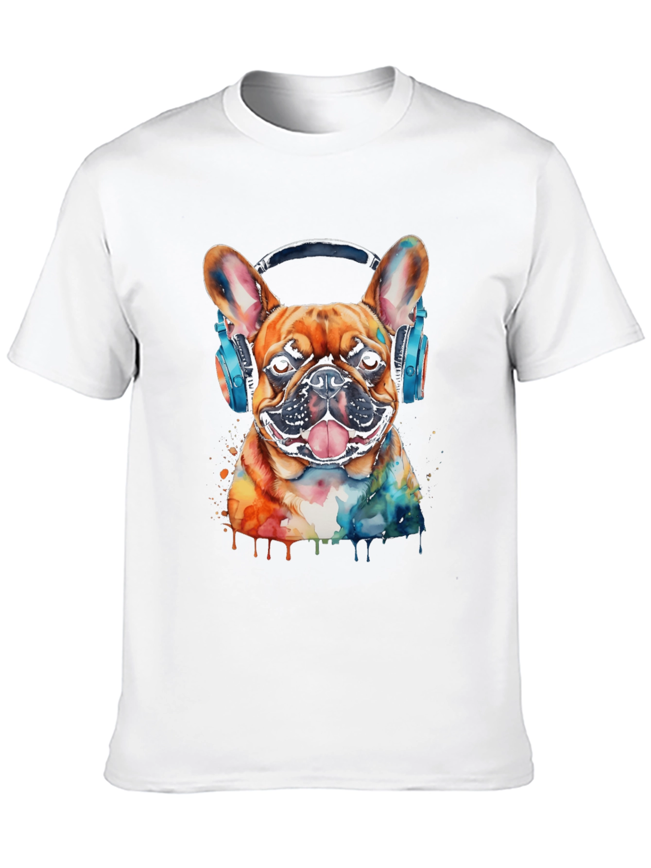Dog with Headphones Graphic Tee - Cool & Trendy