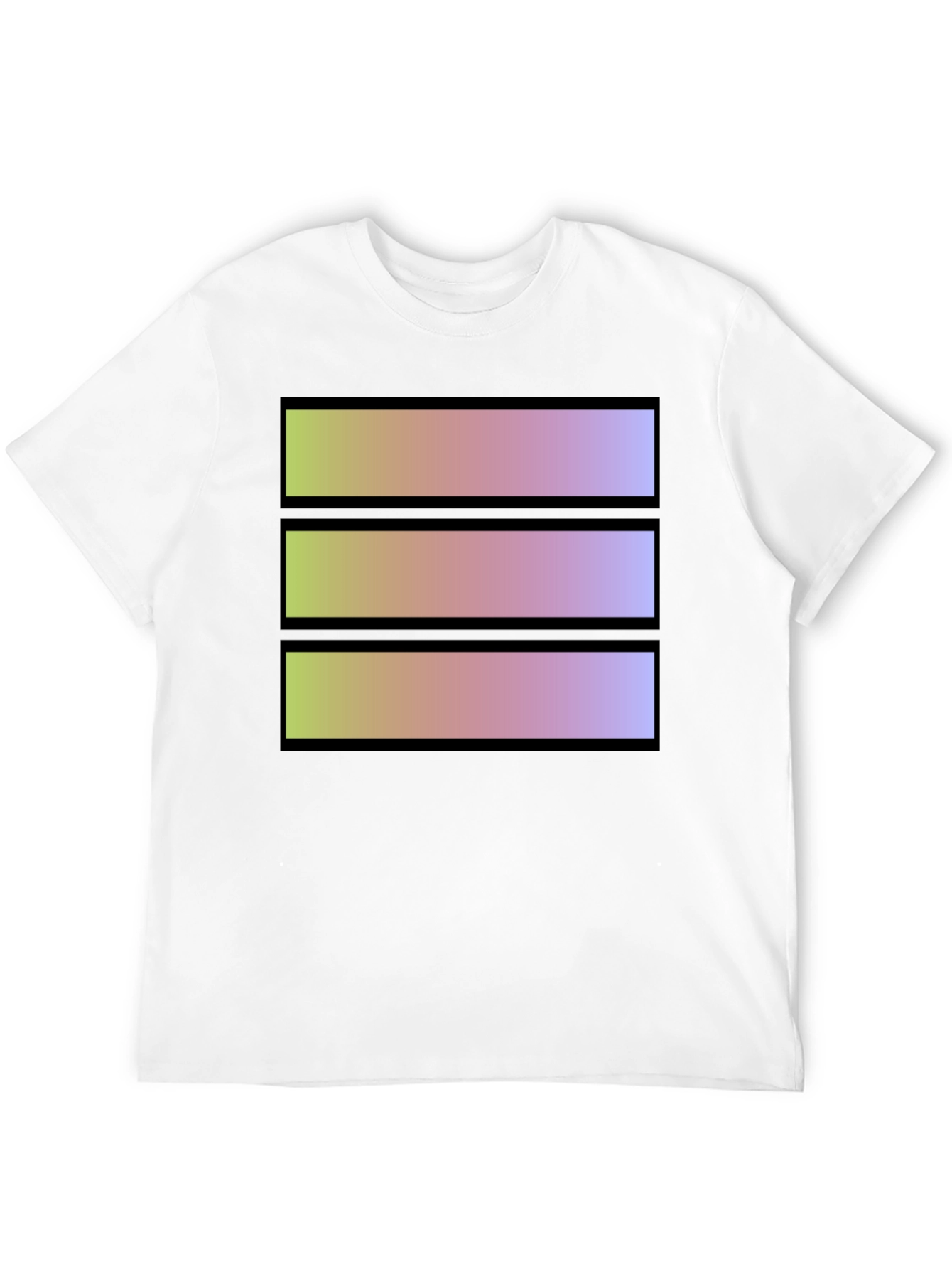 Gradient Stripe Graphic Tee - Stylish Casual Wear