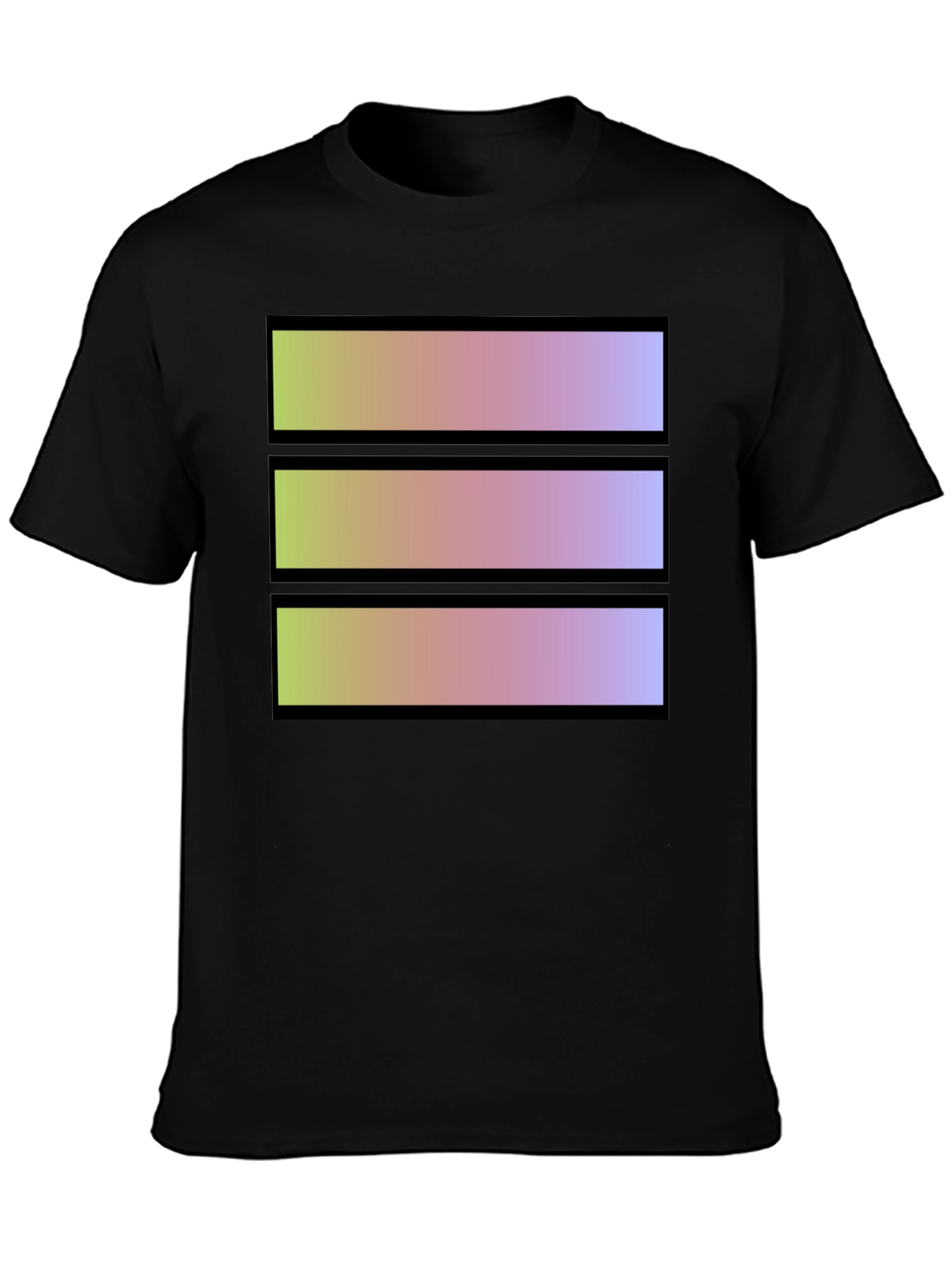 Gradient Stripe Graphic Tee - Stylish Casual Wear