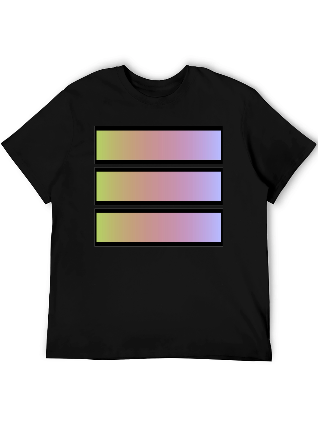 Gradient Stripe Graphic Tee - Stylish Casual Wear