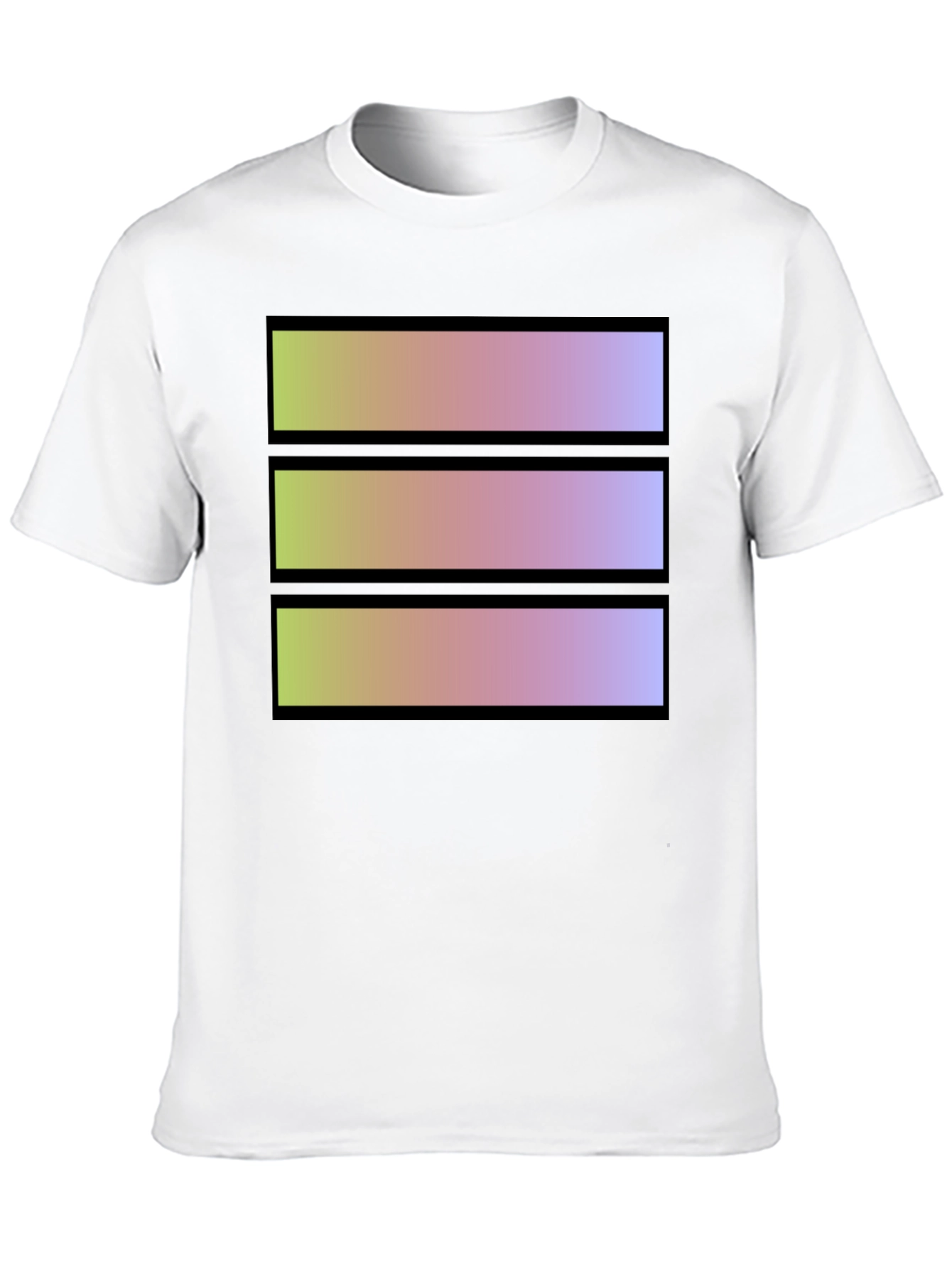 Gradient Stripe Graphic Tee - Stylish Casual Wear