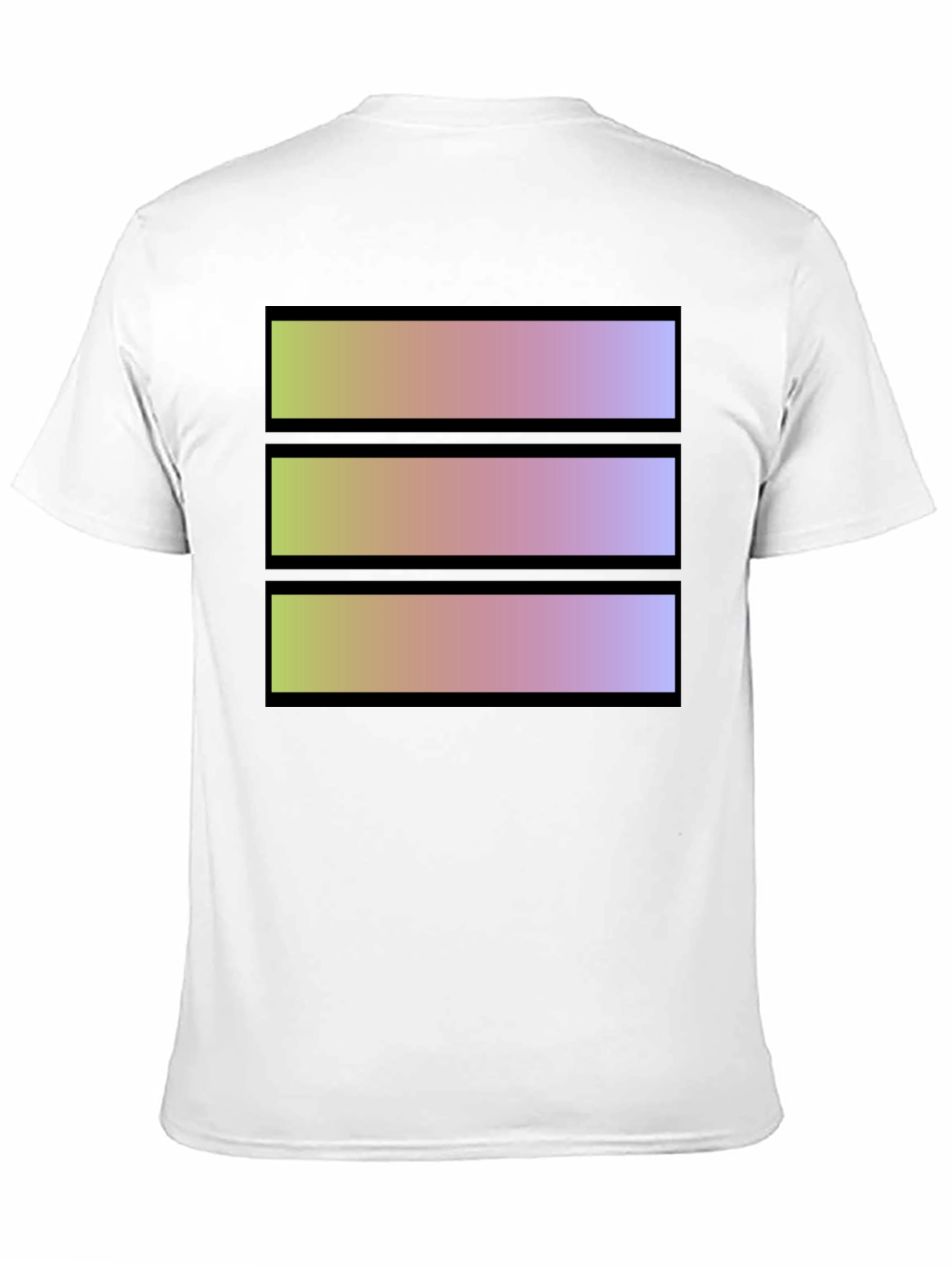 Gradient Stripe Graphic Tee - Stylish Casual Wear