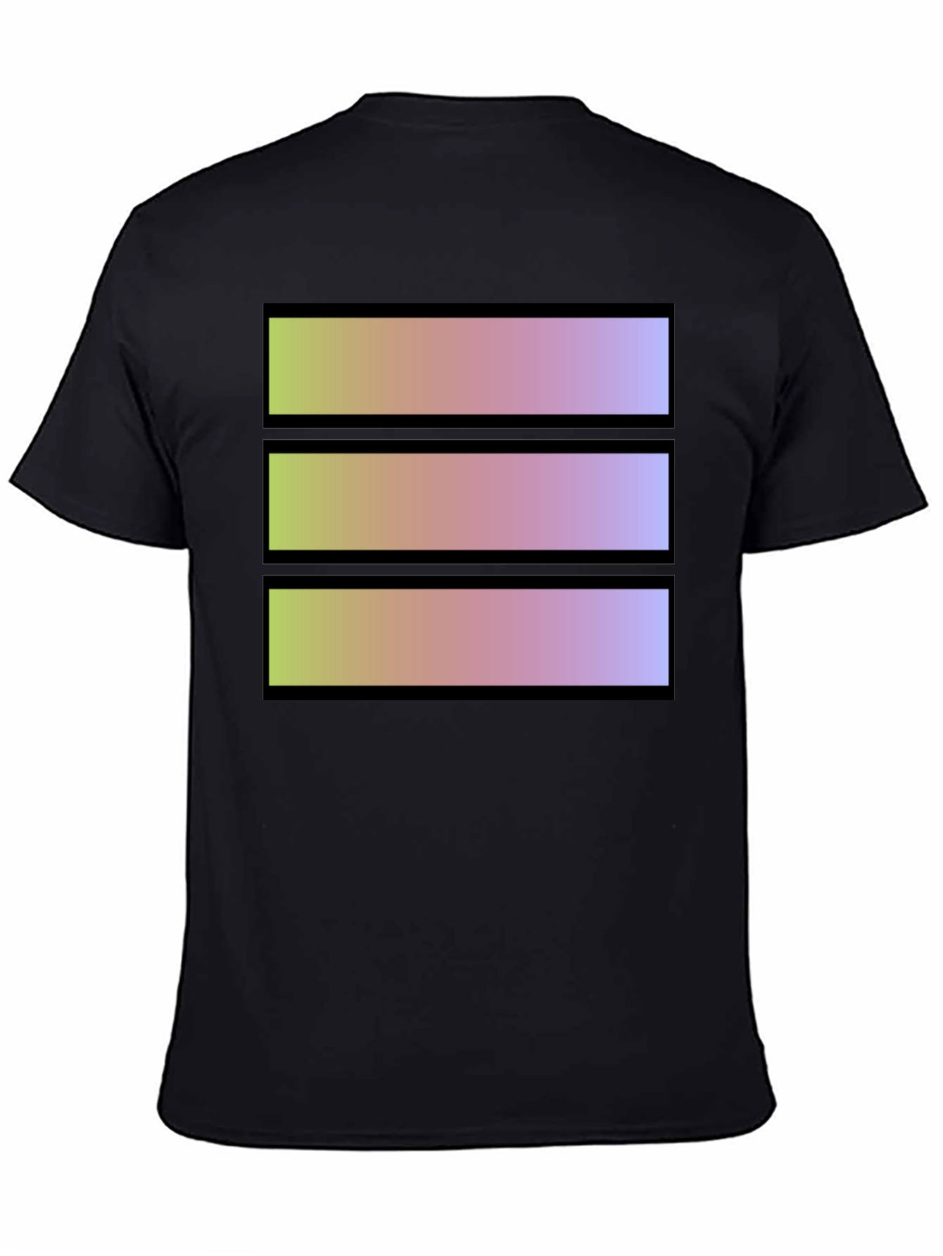 Gradient Stripe Graphic Tee - Stylish Casual Wear
