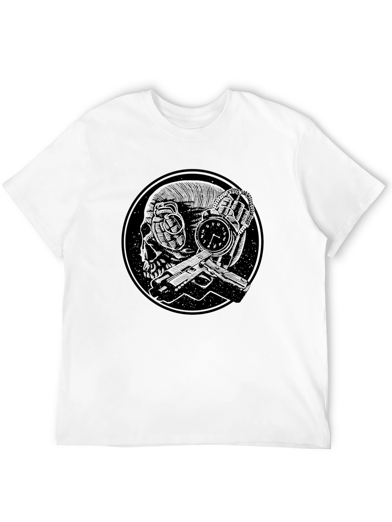 Dark Skull Graphic Tee - Mens Black T-Shirt