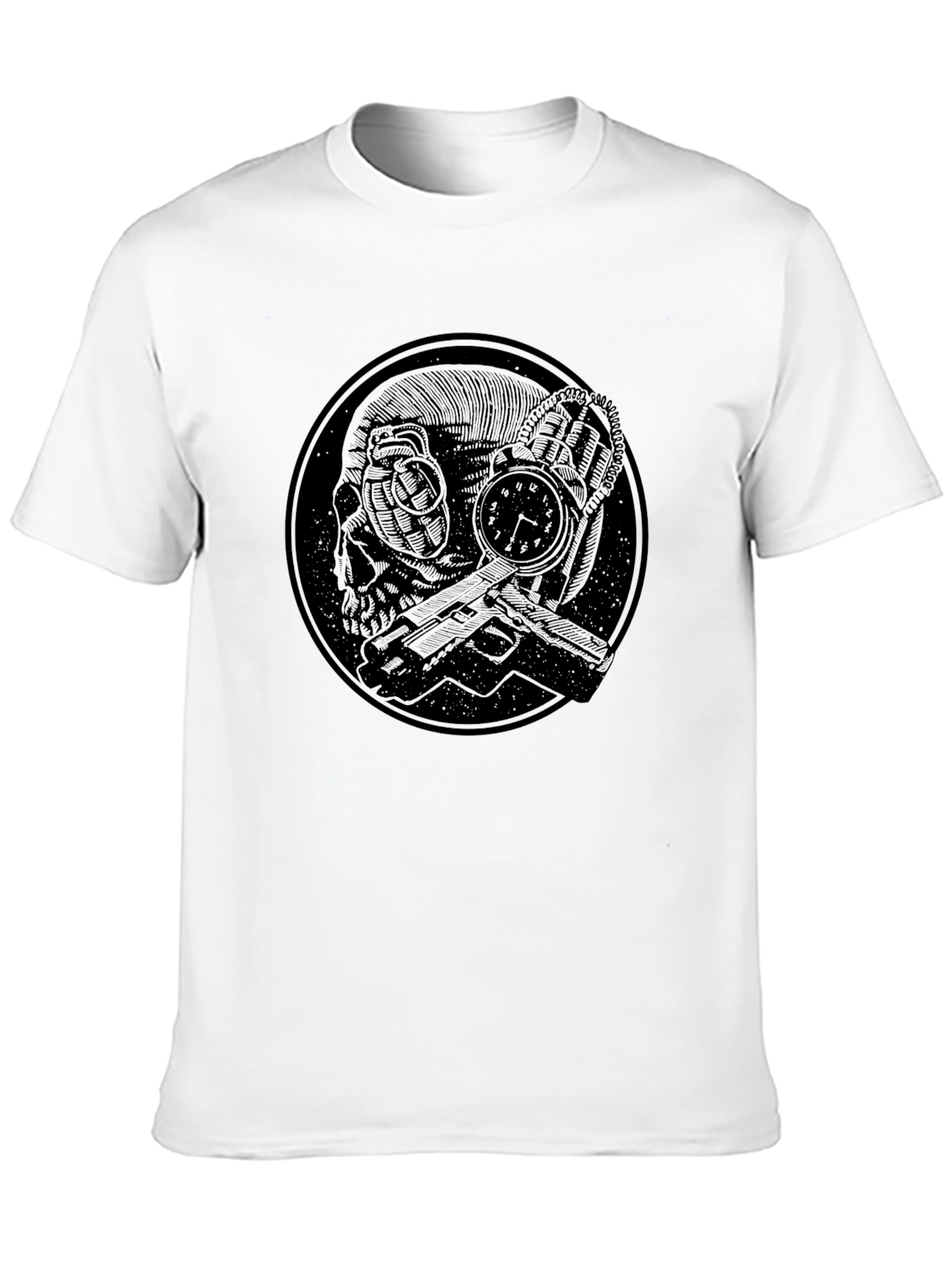 Dark Skull Graphic Tee - Mens Black T-Shirt