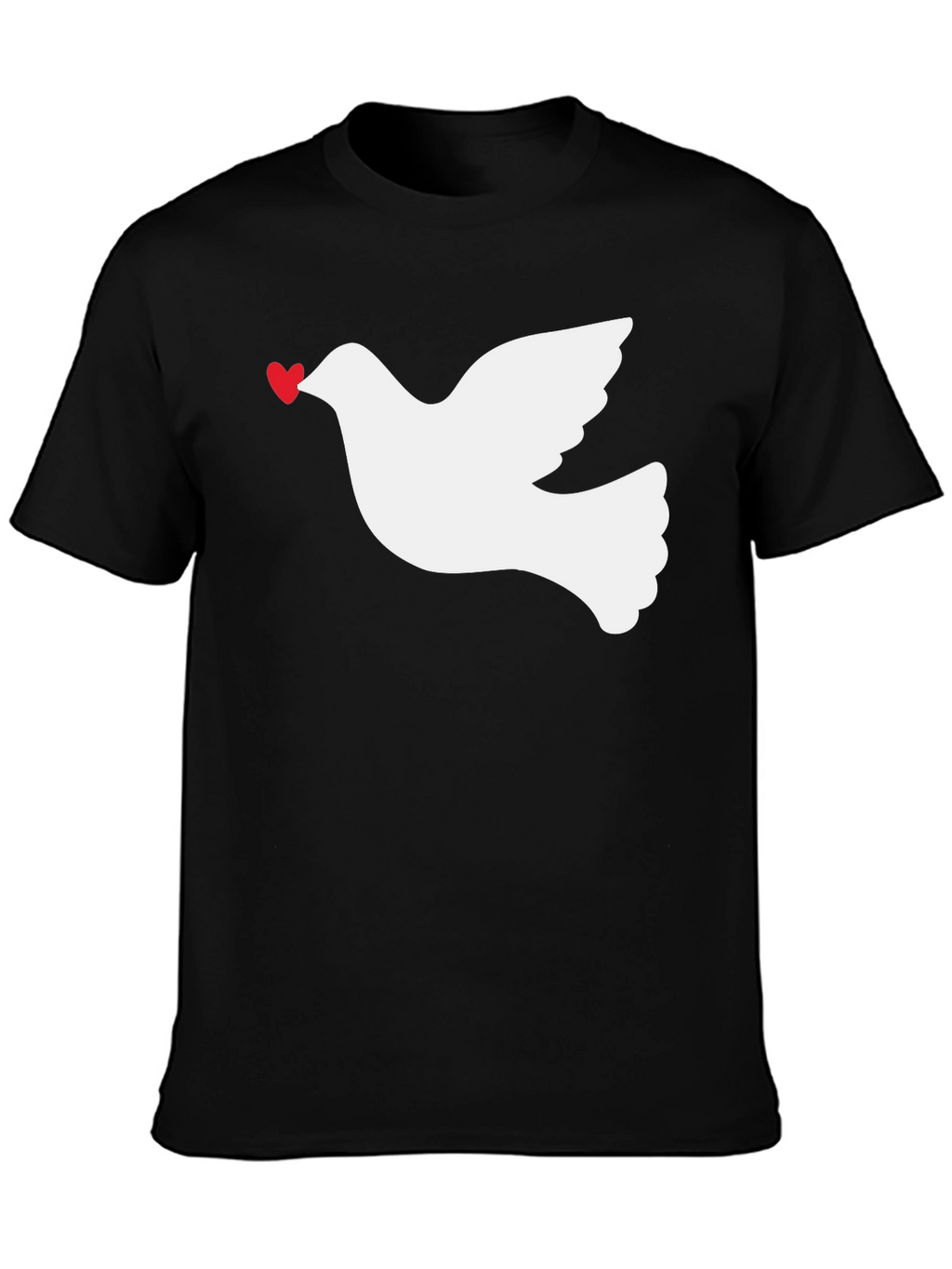 Dove Heart Graphic Tee - Black