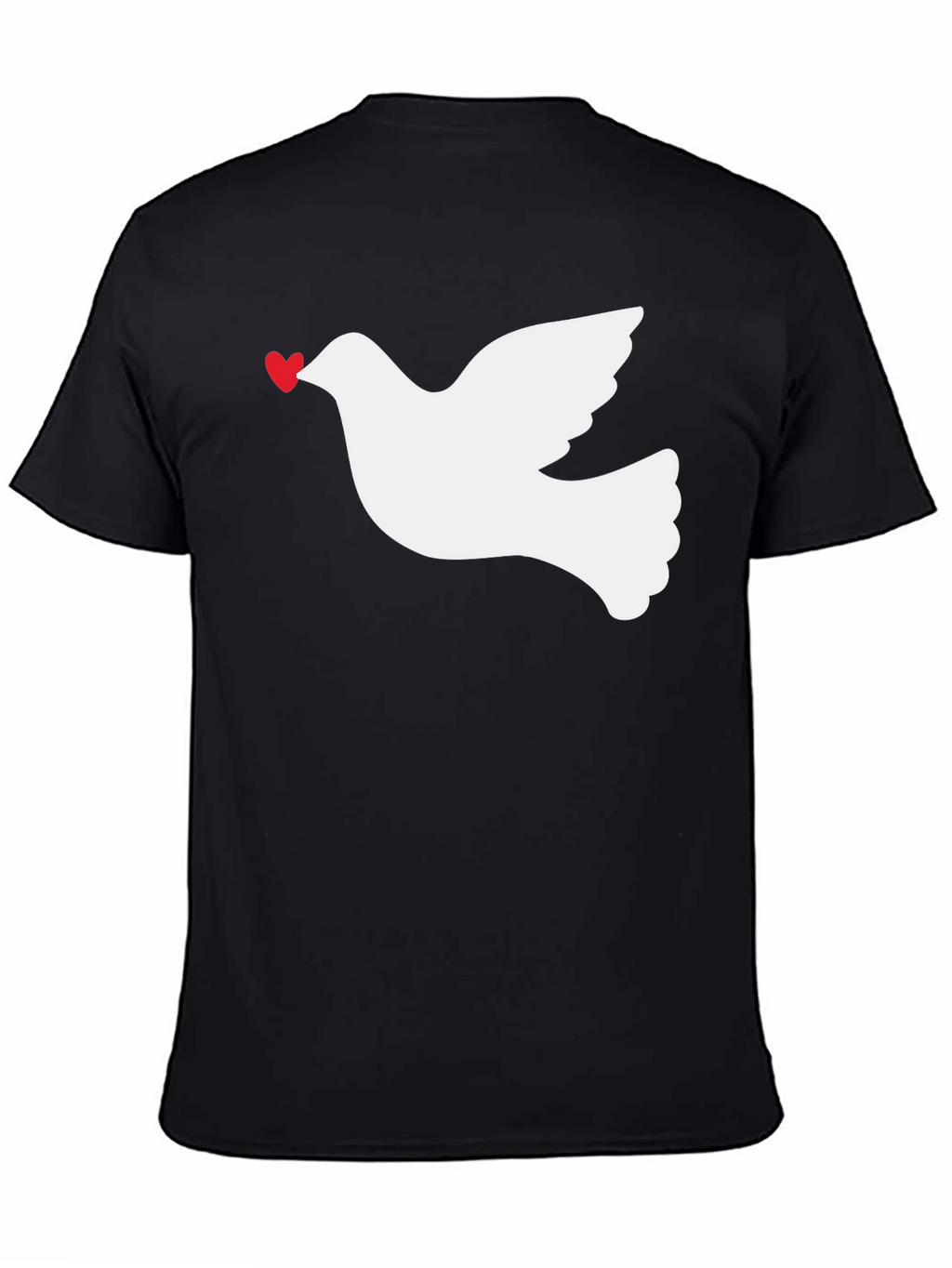 Dove Heart Graphic Tee - Black