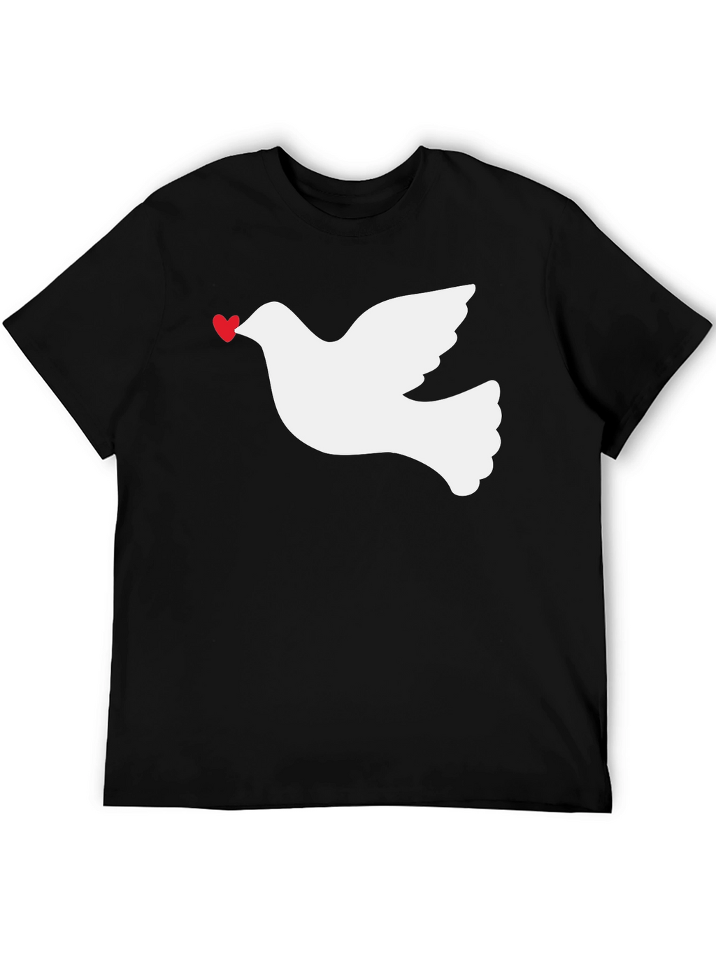 Dove Heart Graphic Tee - Black