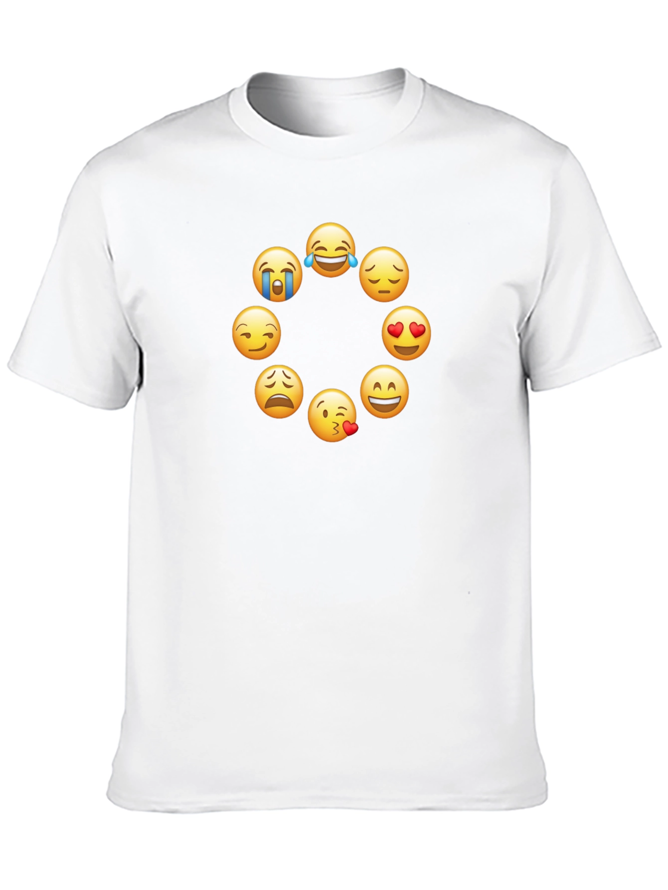 Emoji Circle Graphic Tee - Trendy Black T-Shirt