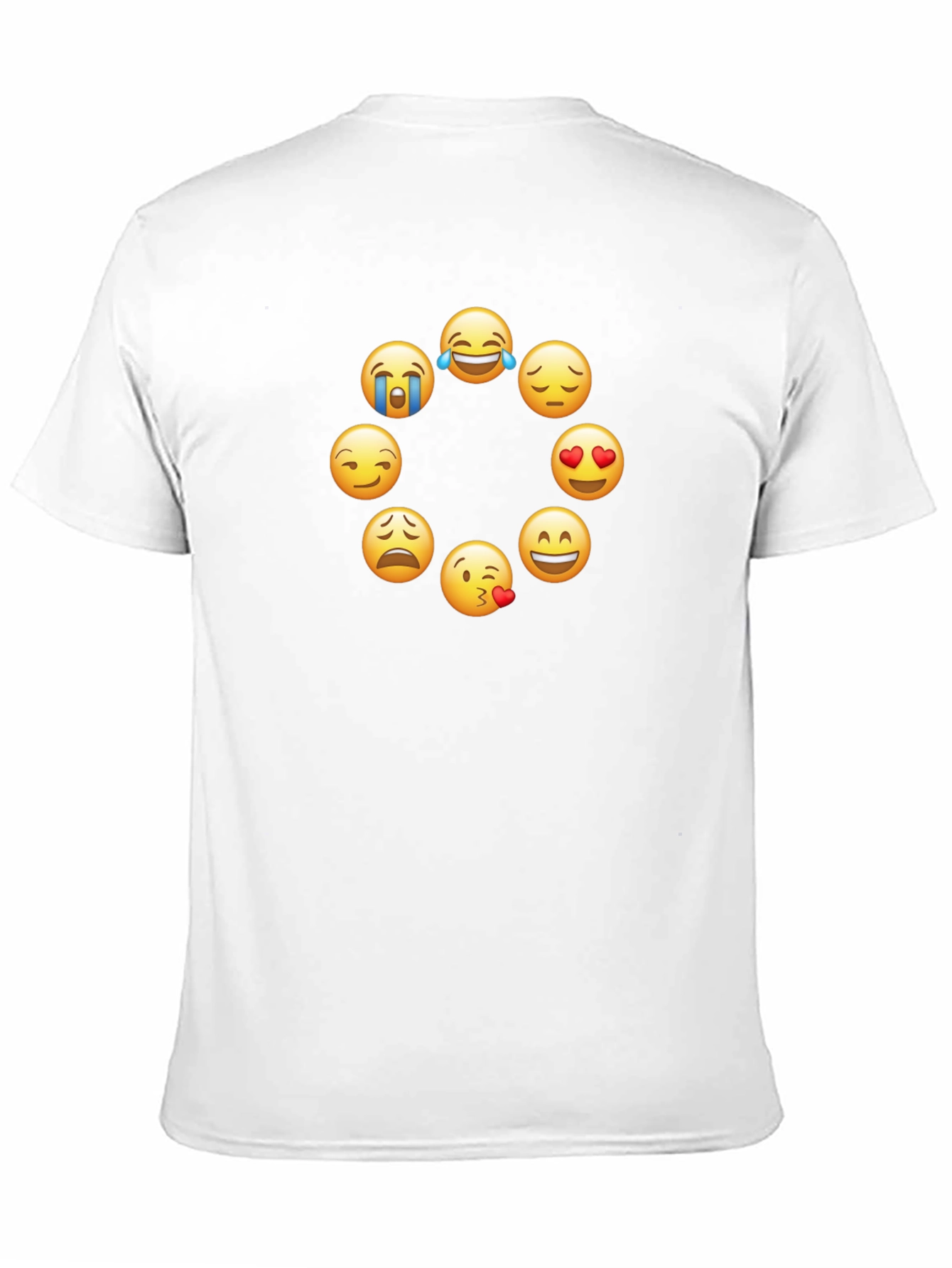 Emoji Circle Graphic Tee - Trendy Black T-Shirt
