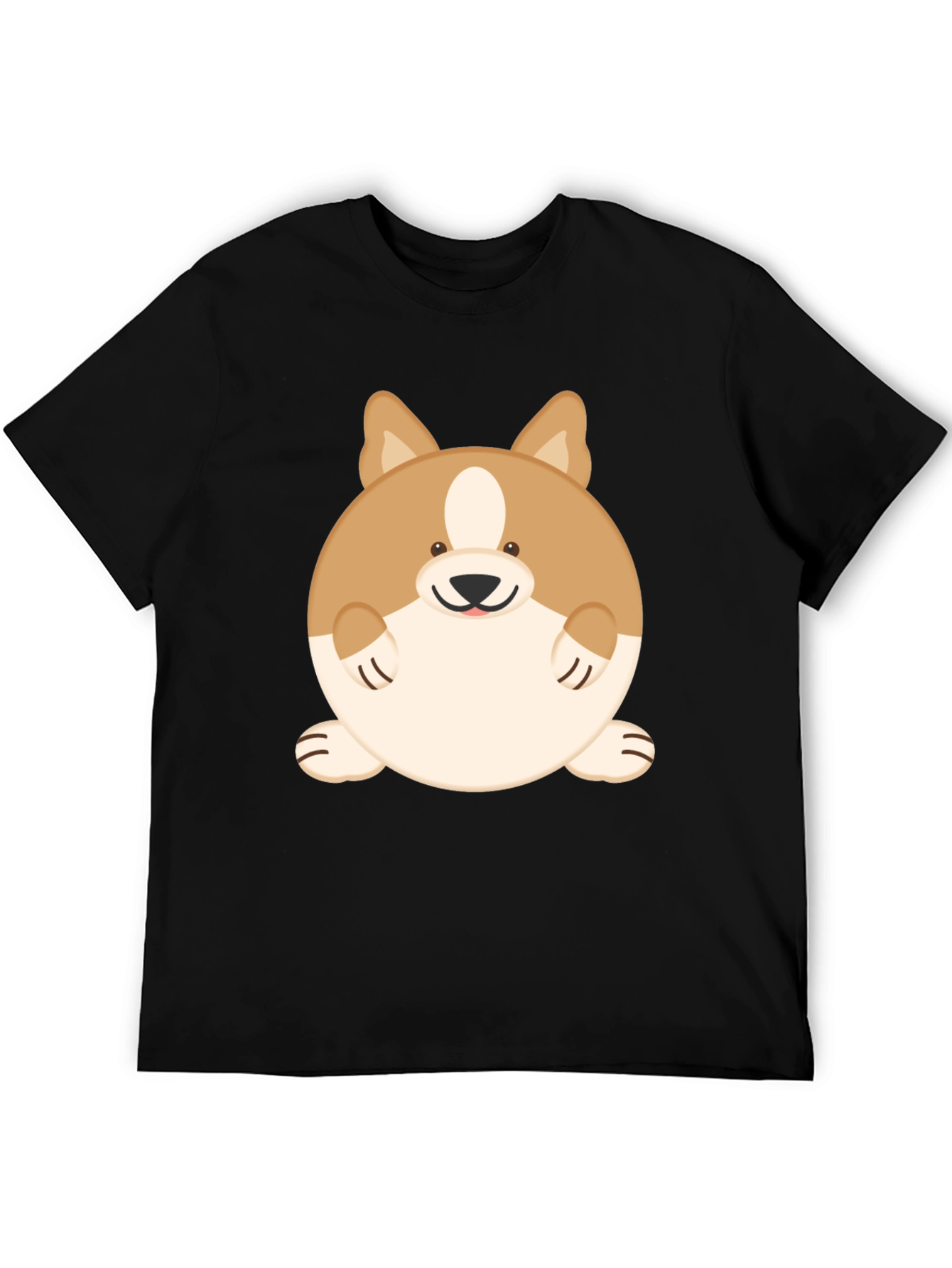Cute Corgi Graphic Tee - Round Corgi T-Shirt