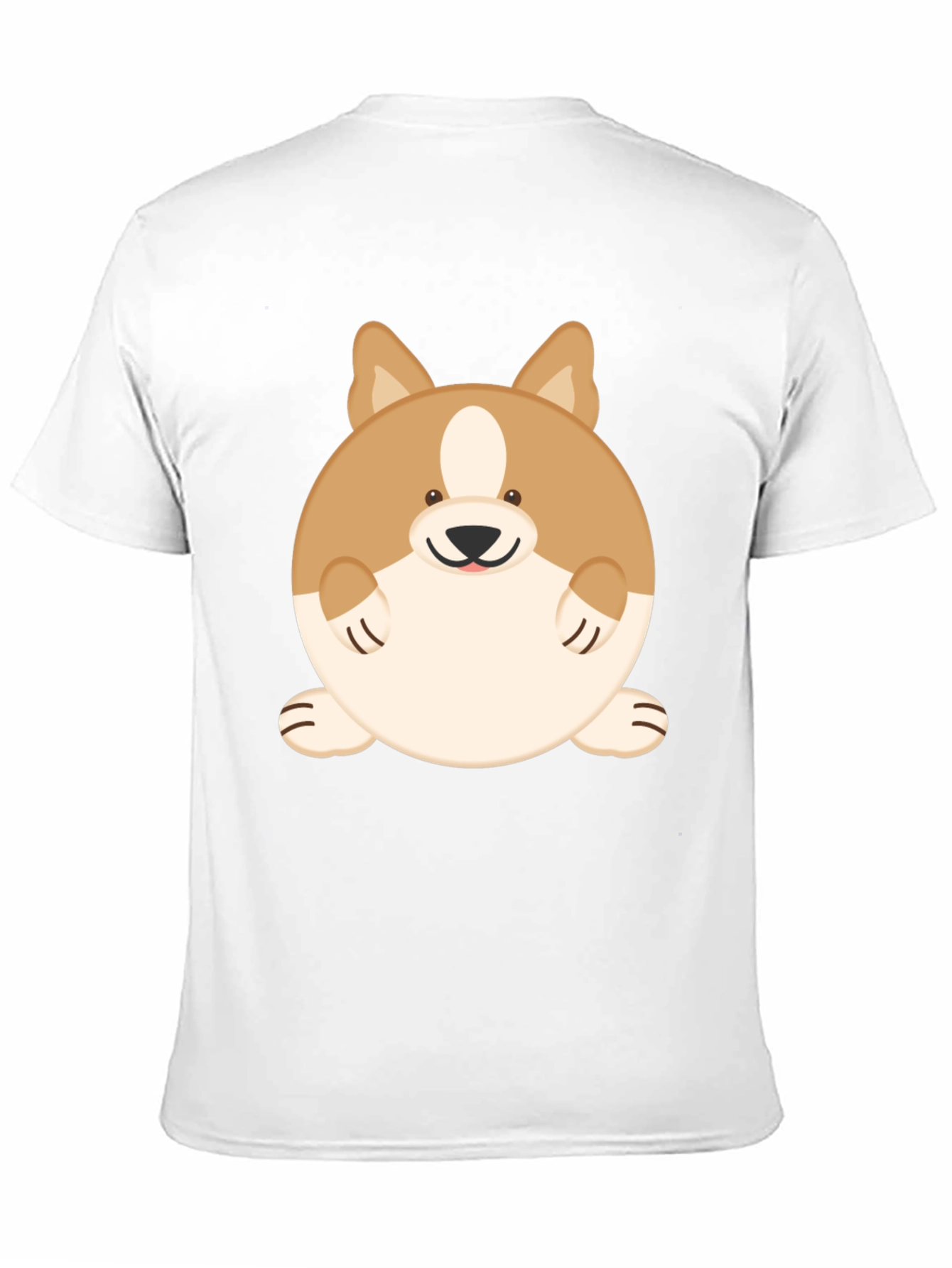 Cute Corgi Graphic Tee - Round Corgi T-Shirt